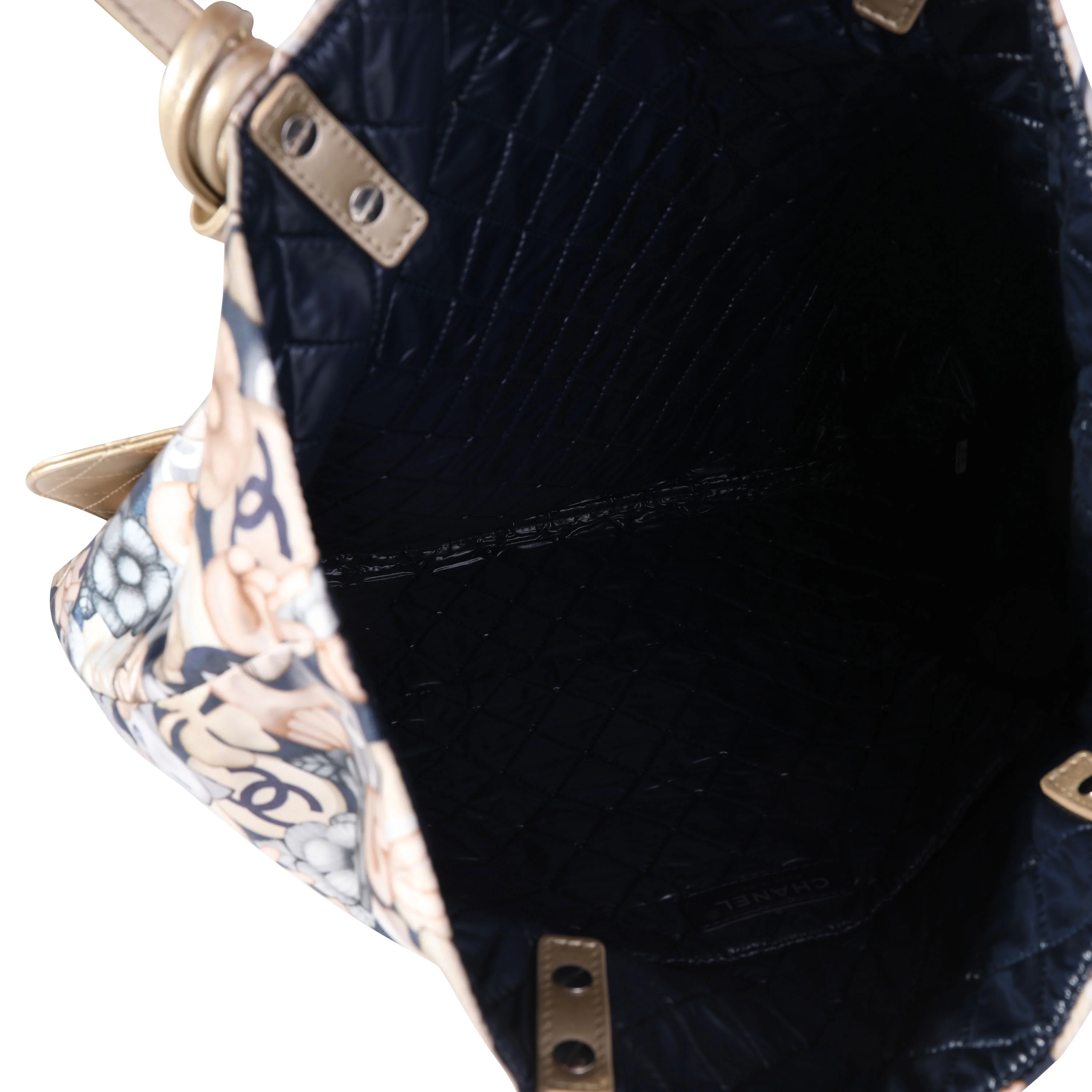 Chanel Blue & Beige Cat Emoticon Nylon Tote - Image 6