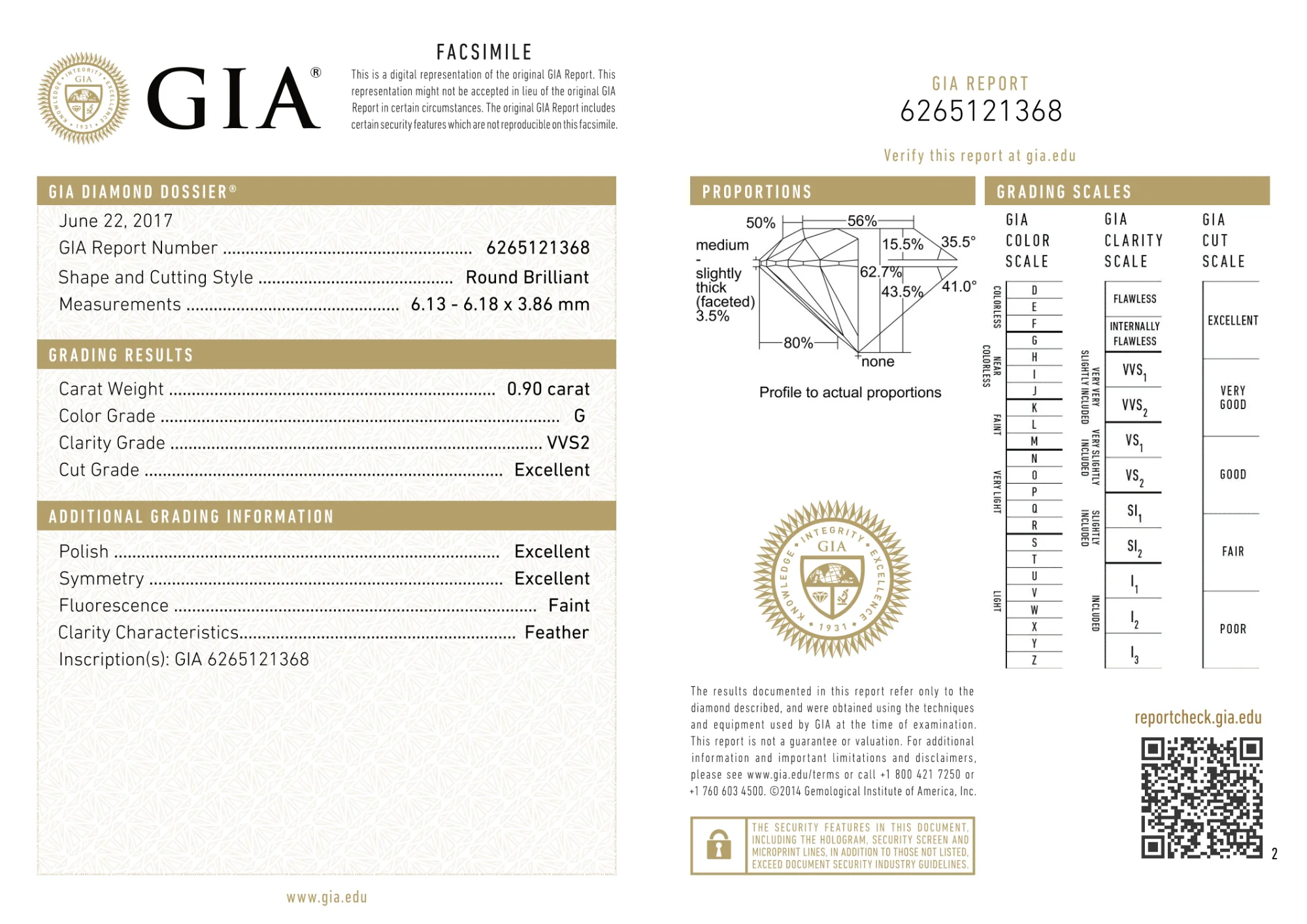 GIA Certified 0.90 Ct Round cut G VVS2 Loose Diamond - Image 2