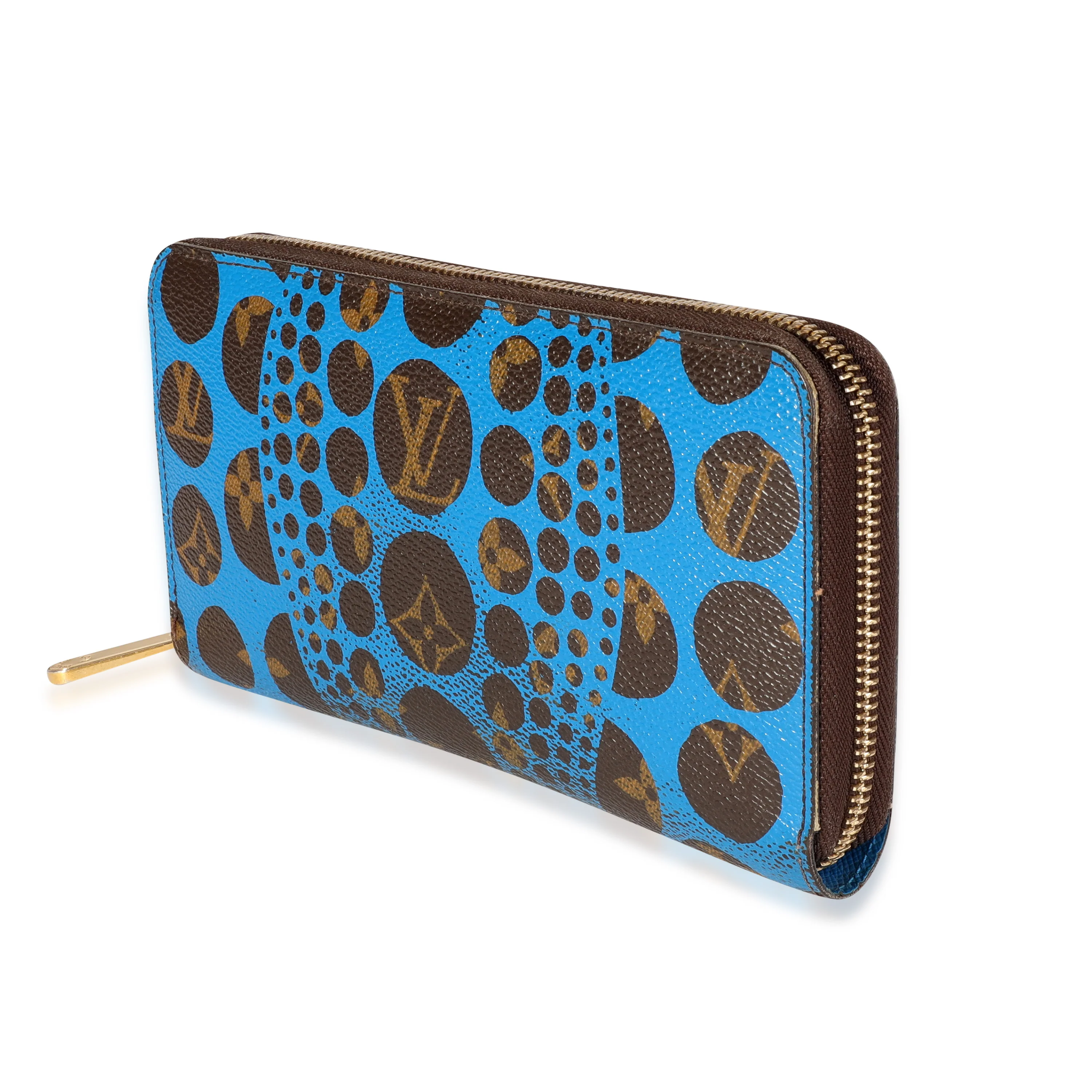 Louis Vuitton x Yayoi Kusama Blue Infinity Dots Monogram Canvas Zippy Wallet - Image 4
