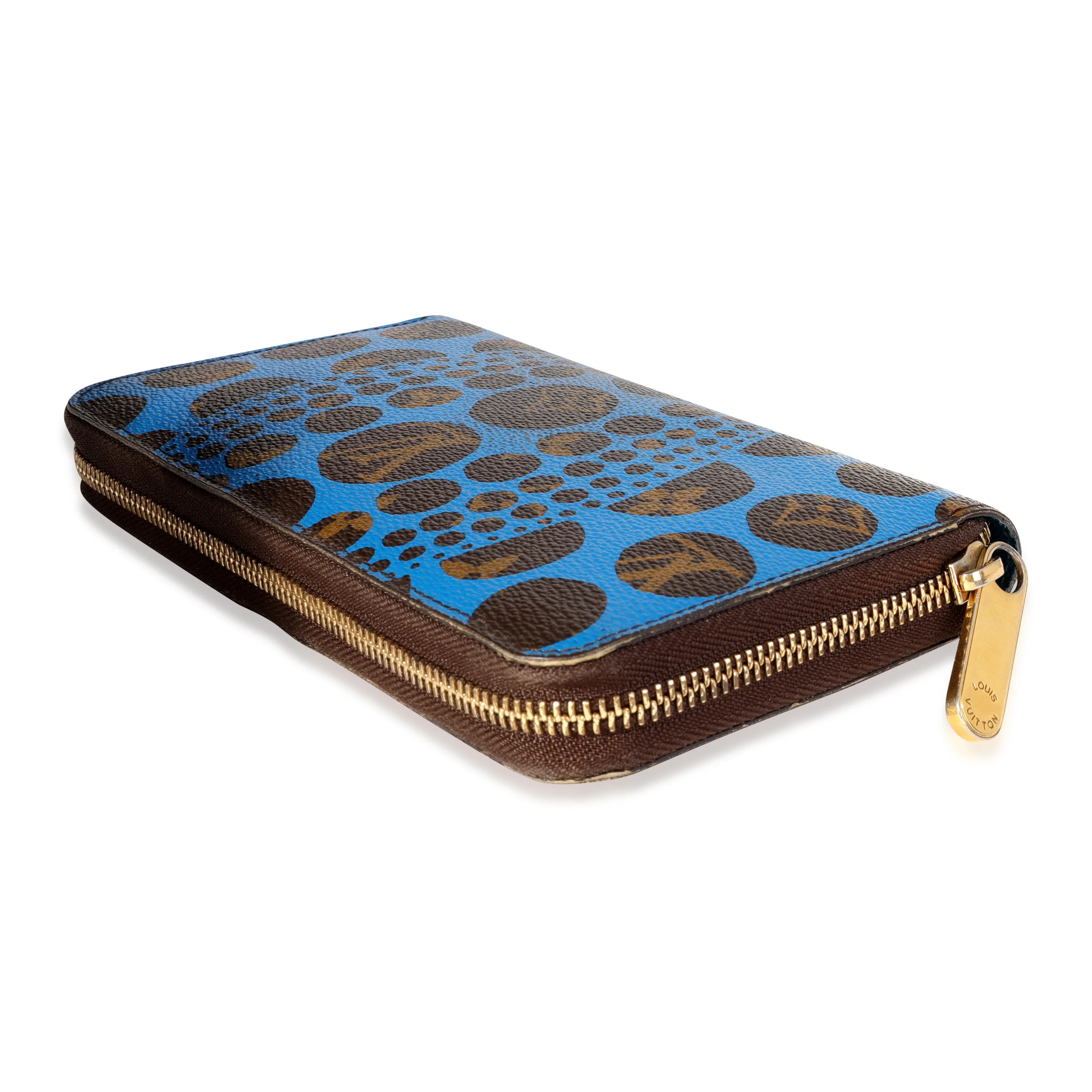 Louis Vuitton x Yayoi Kusama Blue Infinity Dots Monogram Canvas Zippy Wallet - Image 5