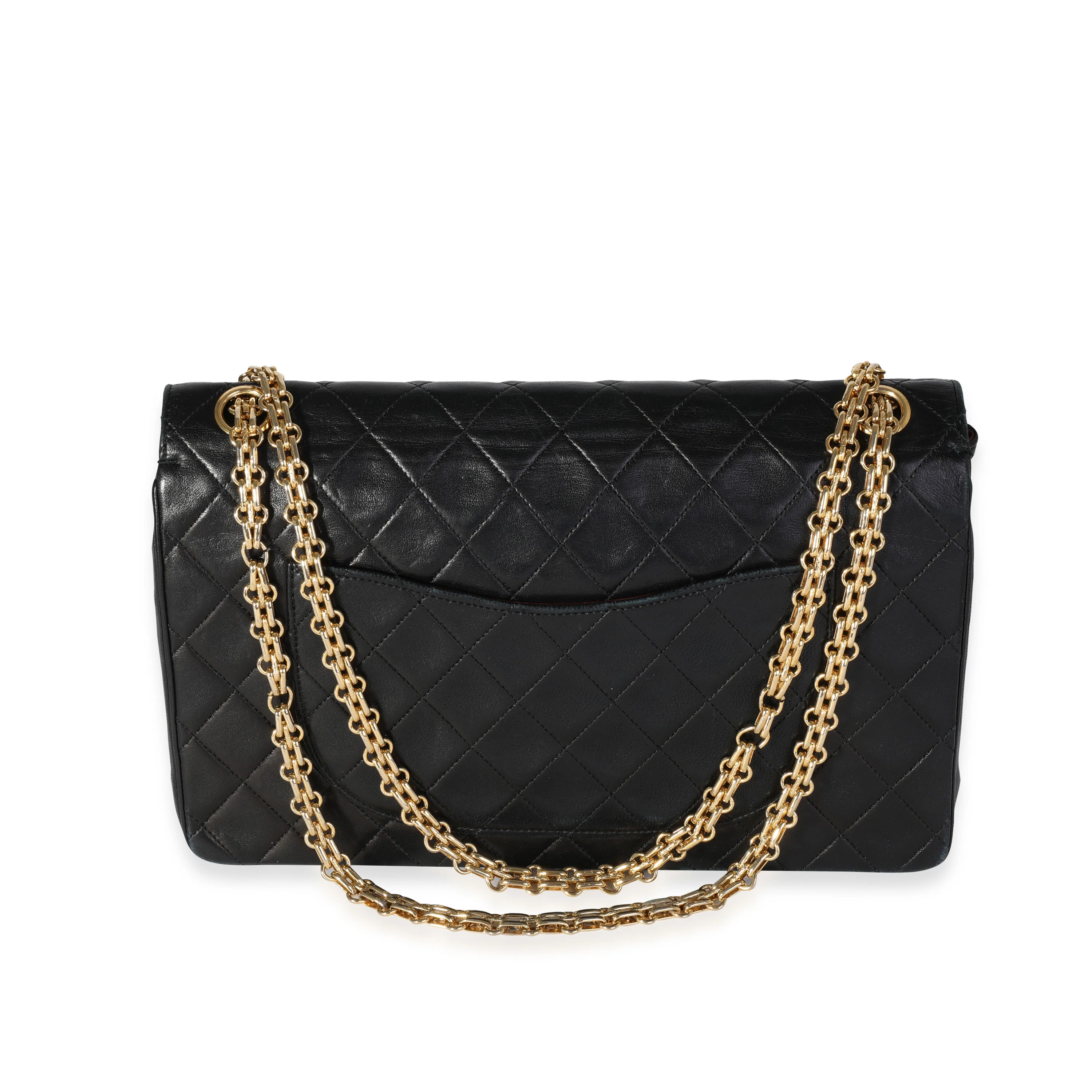 Chanel Vintage Black Quilted Lambskin Medium Double Flap - Image 3