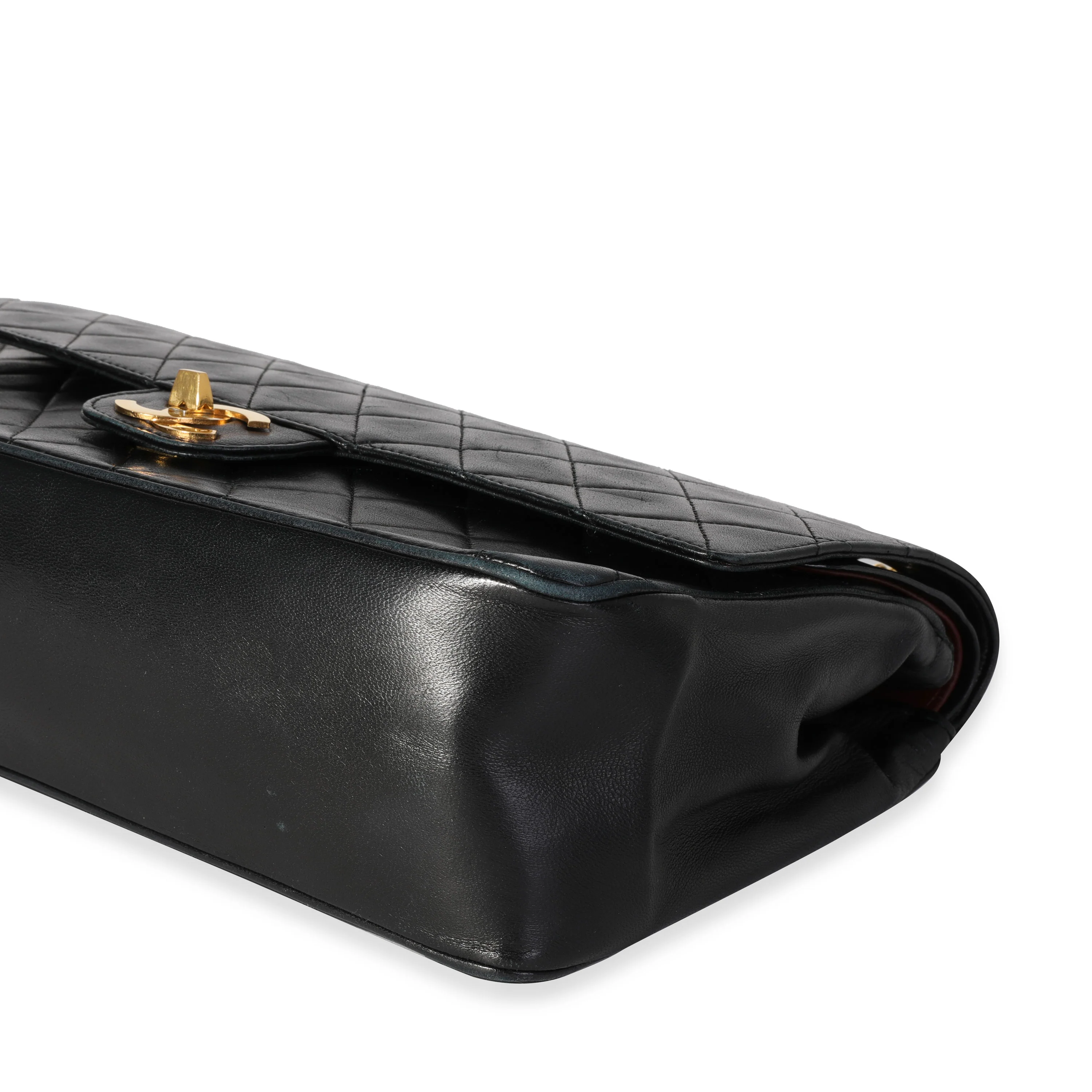 Chanel Vintage Black Quilted Lambskin Medium Double Flap - Image 7