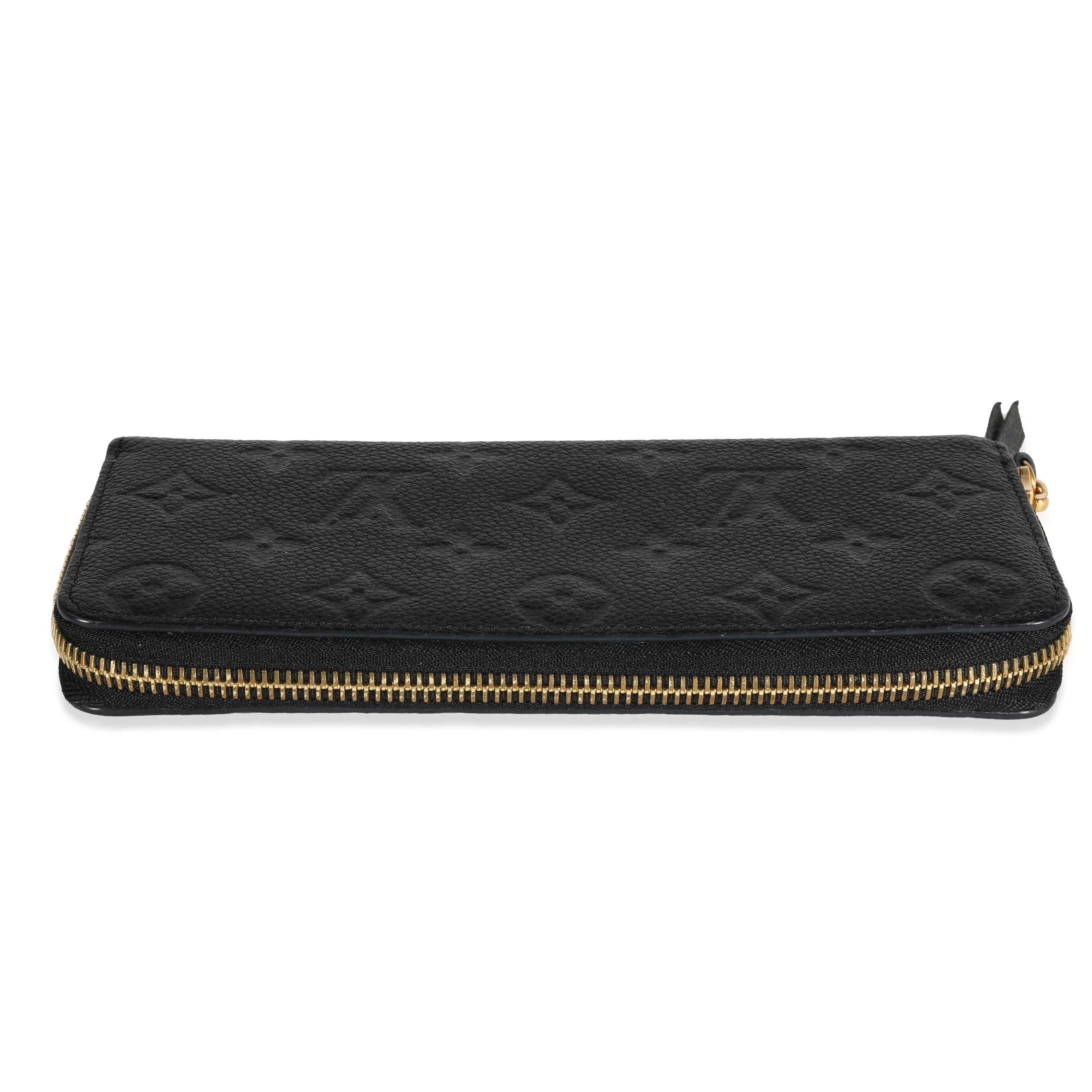 Louis Vuitton Black Monogram Empreinte Leather Clémence Wallet - Image 6