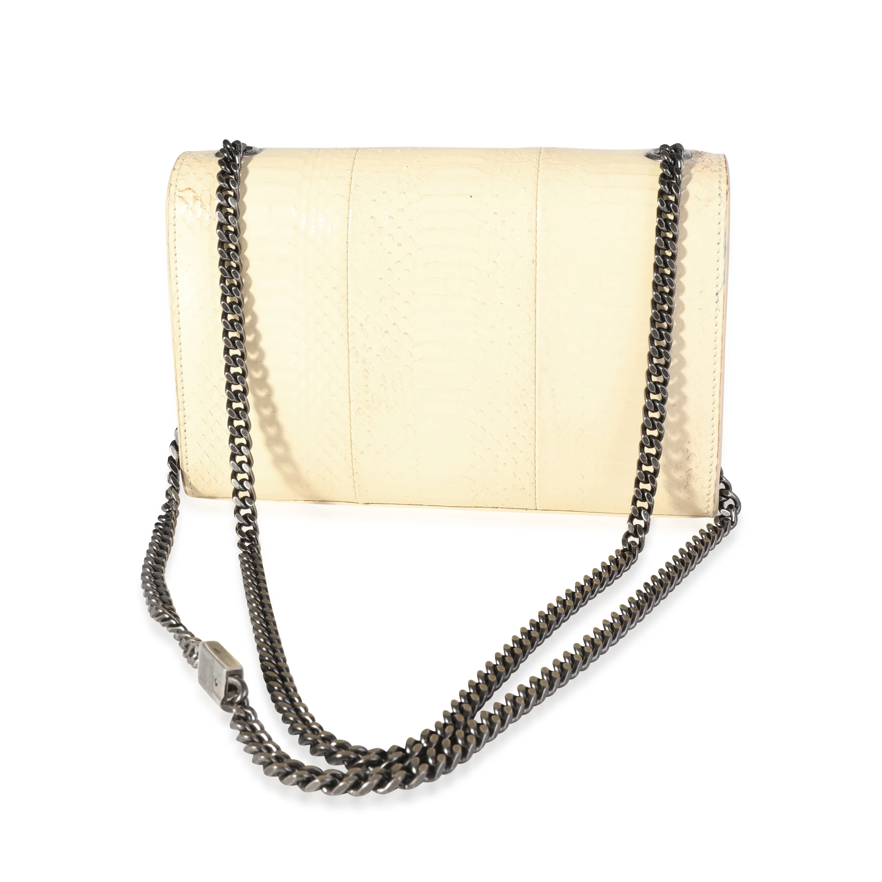 Saint Laurent White Creme Ayers Small Kate Palm Tree Bag - Image 3