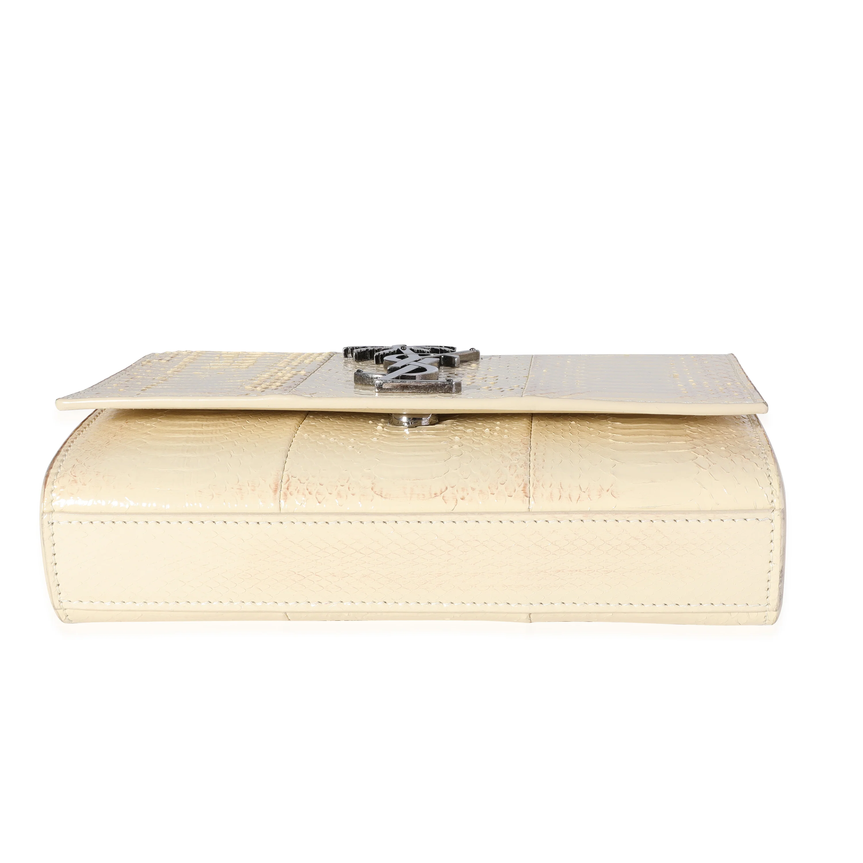 Saint Laurent White Creme Ayers Small Kate Palm Tree Bag - Image 7