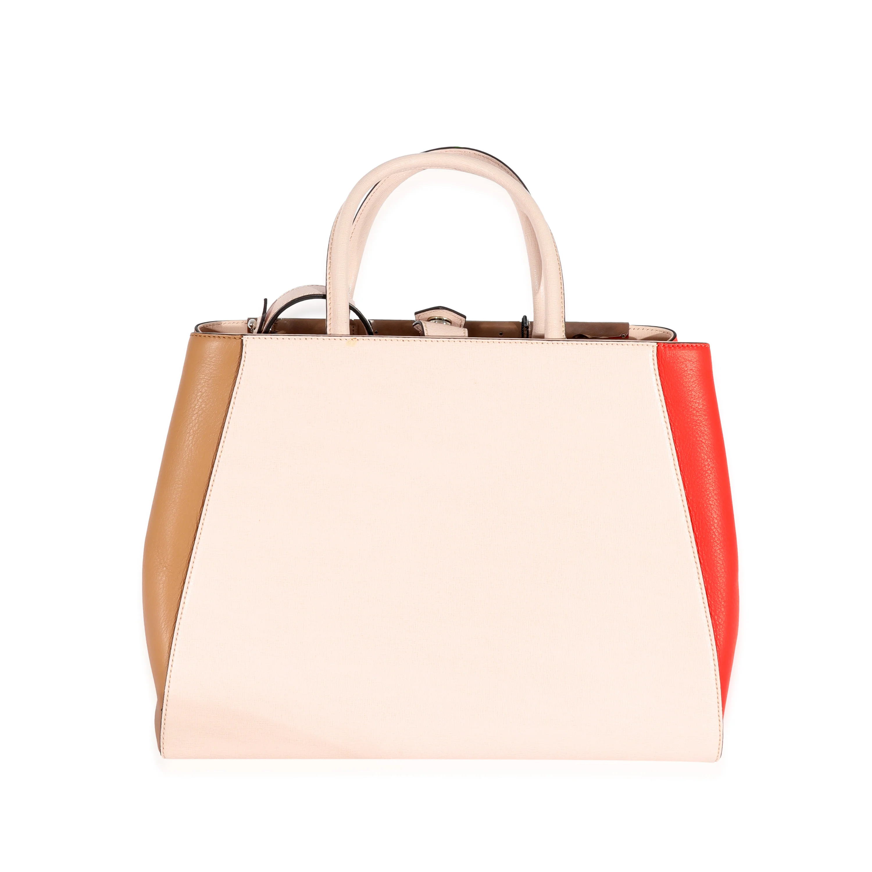 Fendi Tri-Color Vitello Elite Medium 2Jours Tote - Image 3