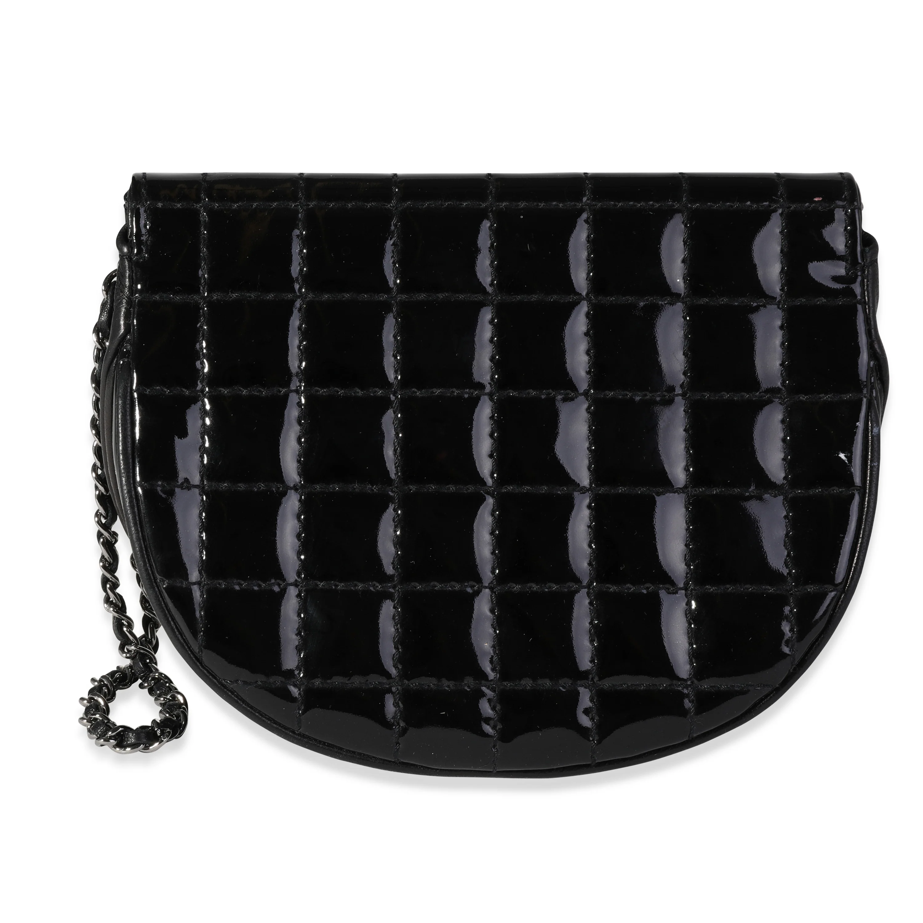 Black Patent Leather Chocolate Bar Wristlet - Image 3