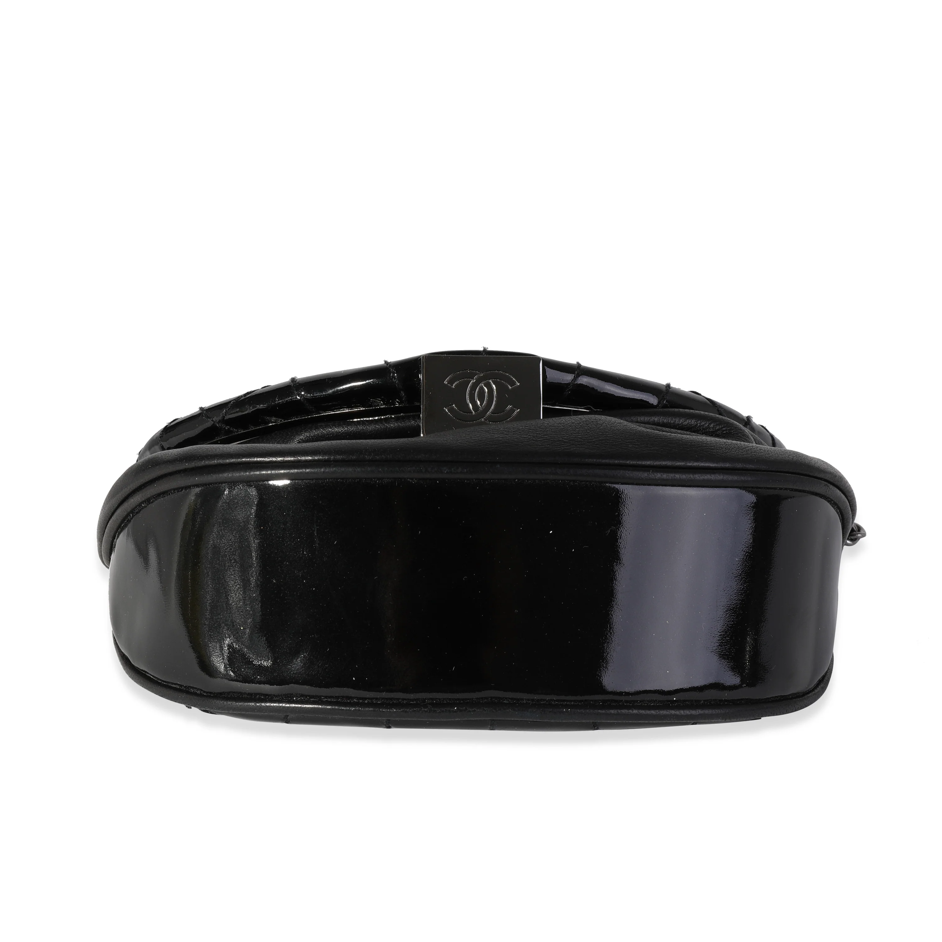 Black Patent Leather Chocolate Bar Wristlet - Image 4