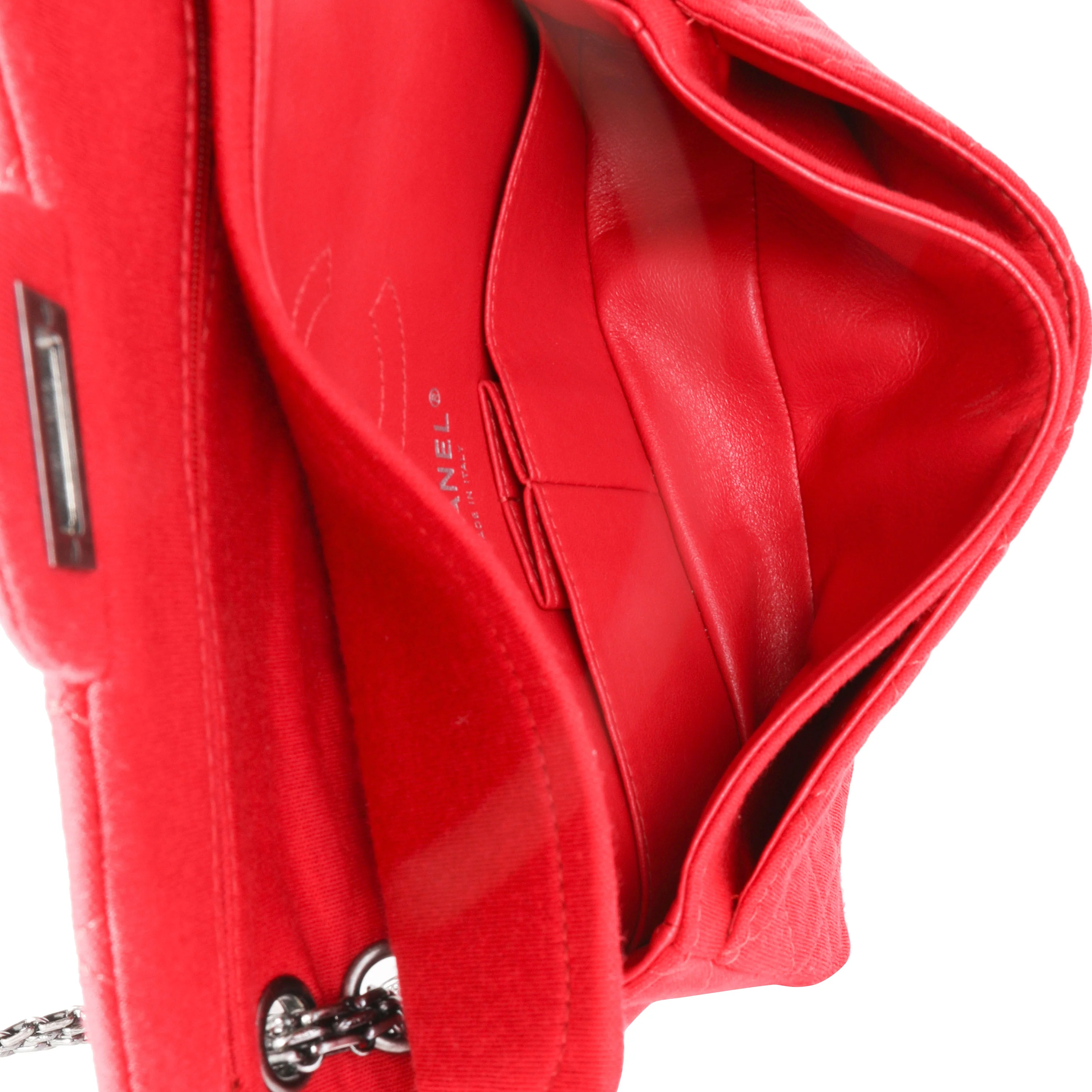 Red Jersey East West Reissue Double Flap Bag - Image 8