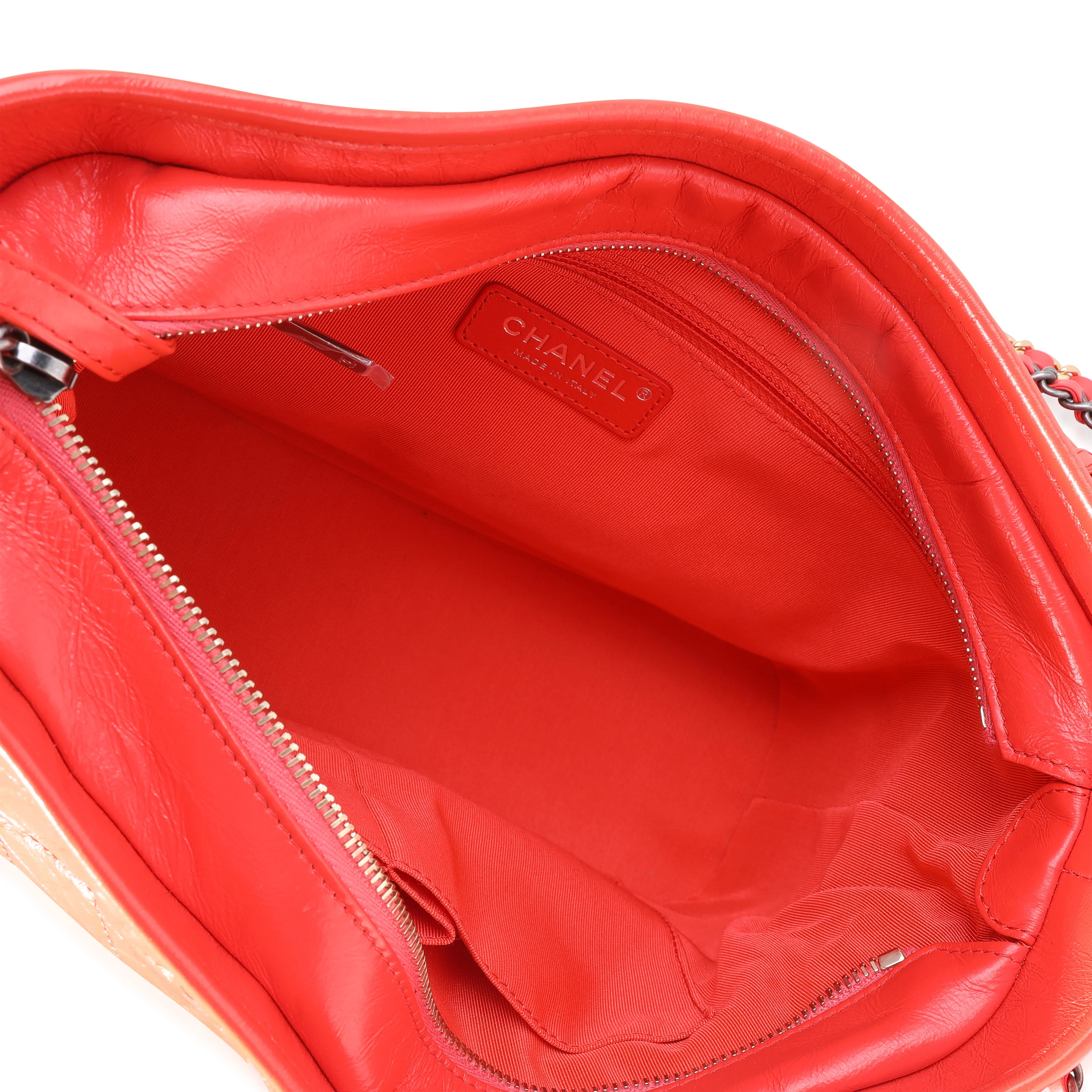 Chanel Orange Quilted Aged Calfskin Large Gabrielle Hobo - Image 4