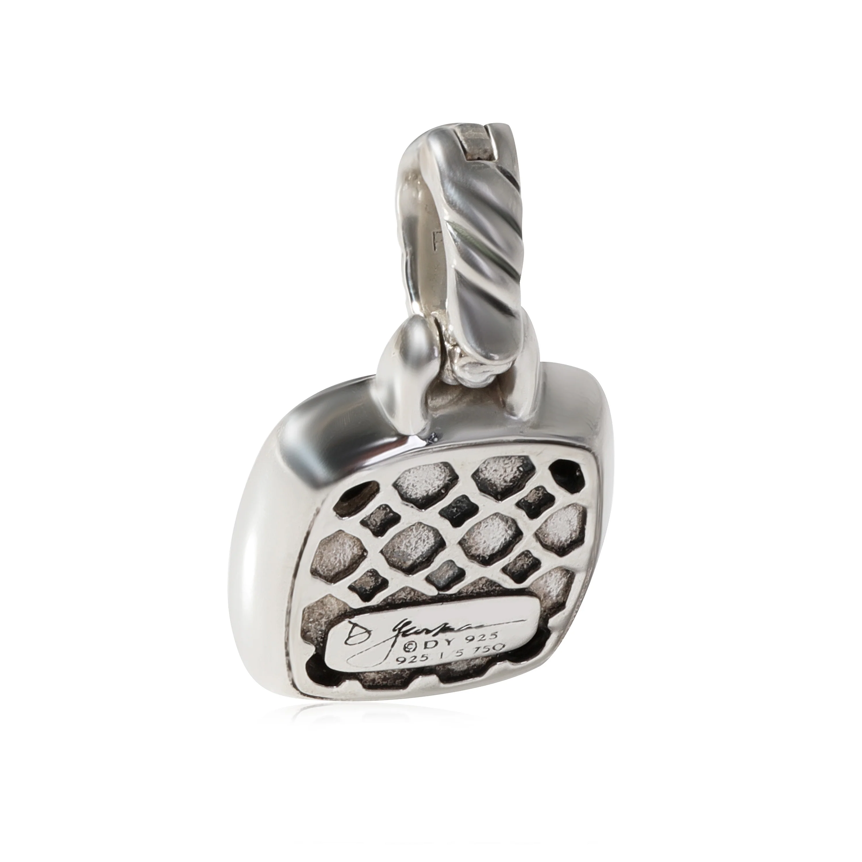 David Yurman Albion Diamond  Pendant in 18K Yellow Gold/Sterling Silver 0.19 CTW - Image 3