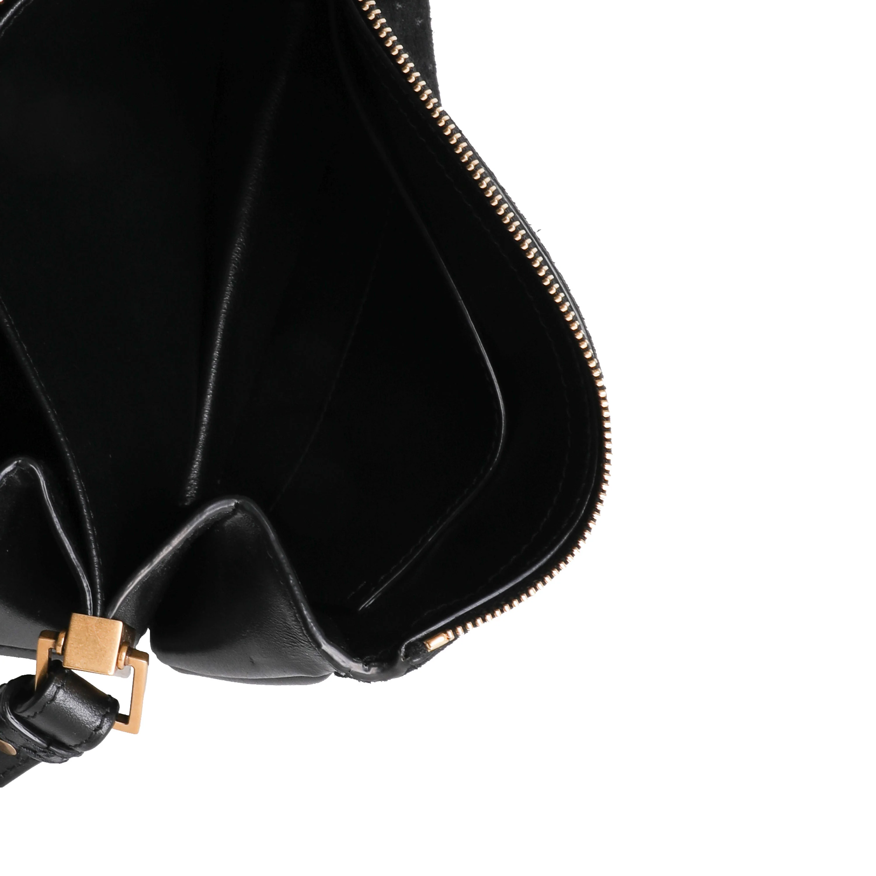 Saint Laurent Black Suede All Over Monogram Crossbody Bag - Image 8
