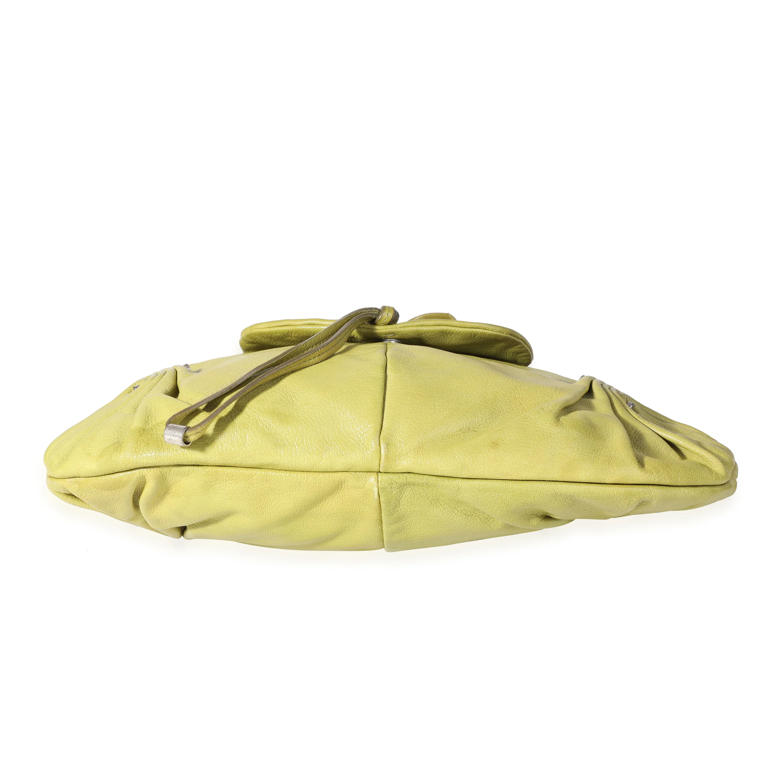 Yves Saint Laurent Vintage Green Leather Shoulder Bag - Image 4