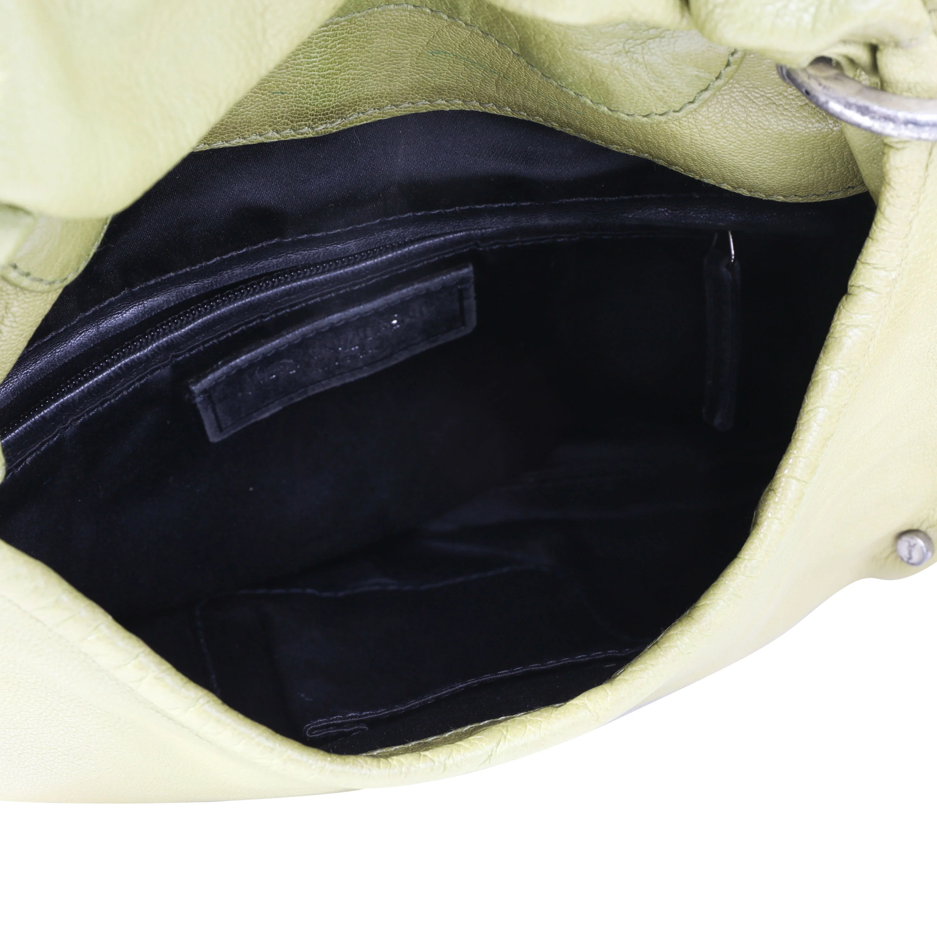 Yves Saint Laurent Vintage Green Leather Shoulder Bag - Image 7