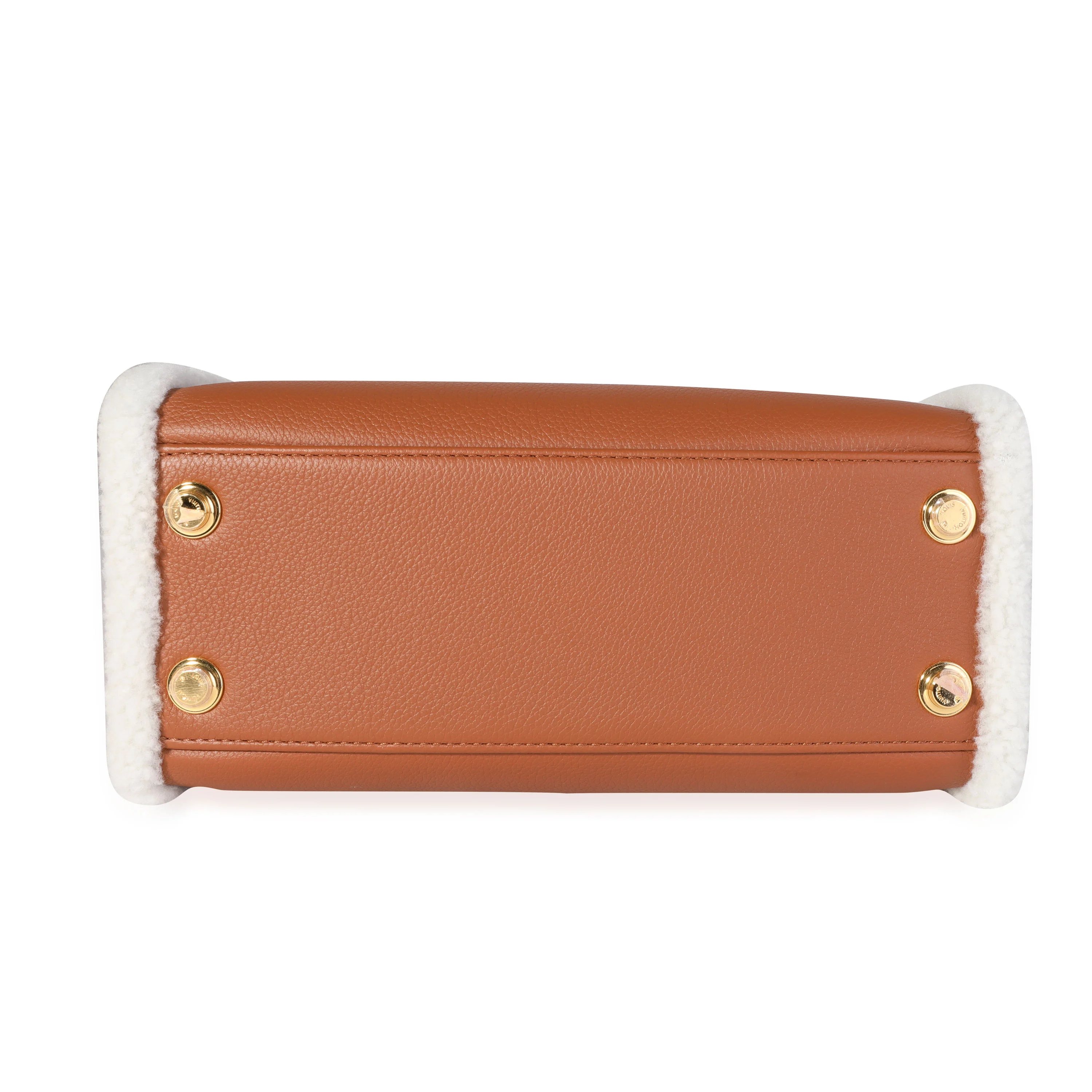 Caramel Calfskin and Shearling On My Side PM - Image 5