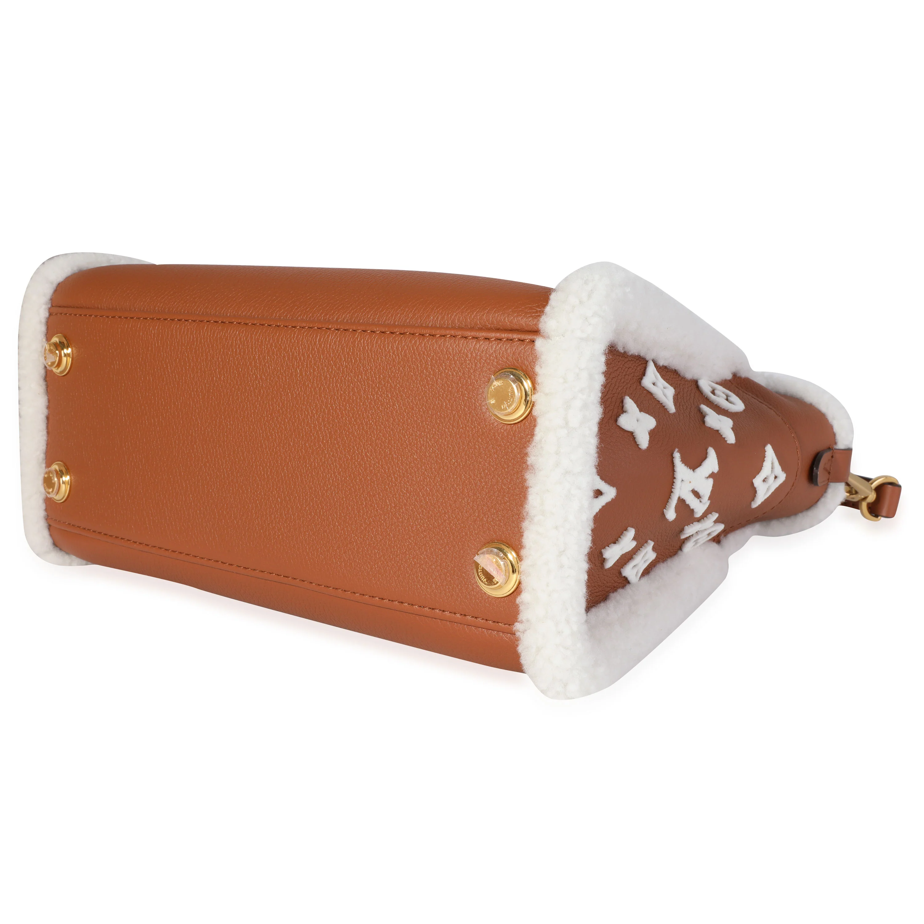 Caramel Calfskin and Shearling On My Side PM - Image 7