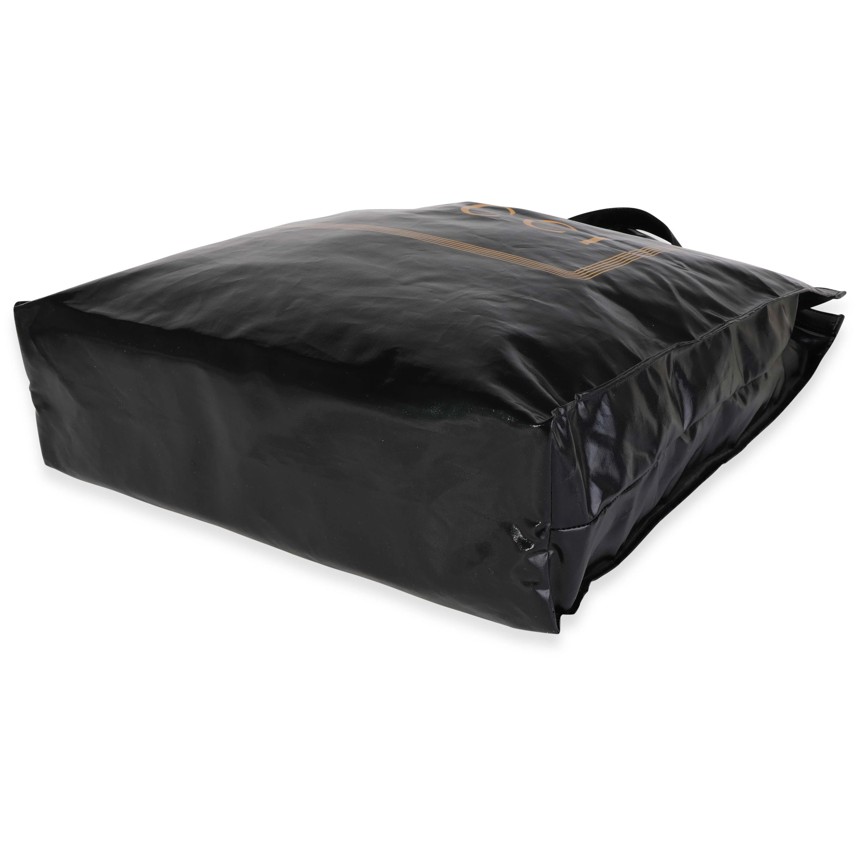 Black & Gold Coated Canvas Montecarlo Tote - Image 5