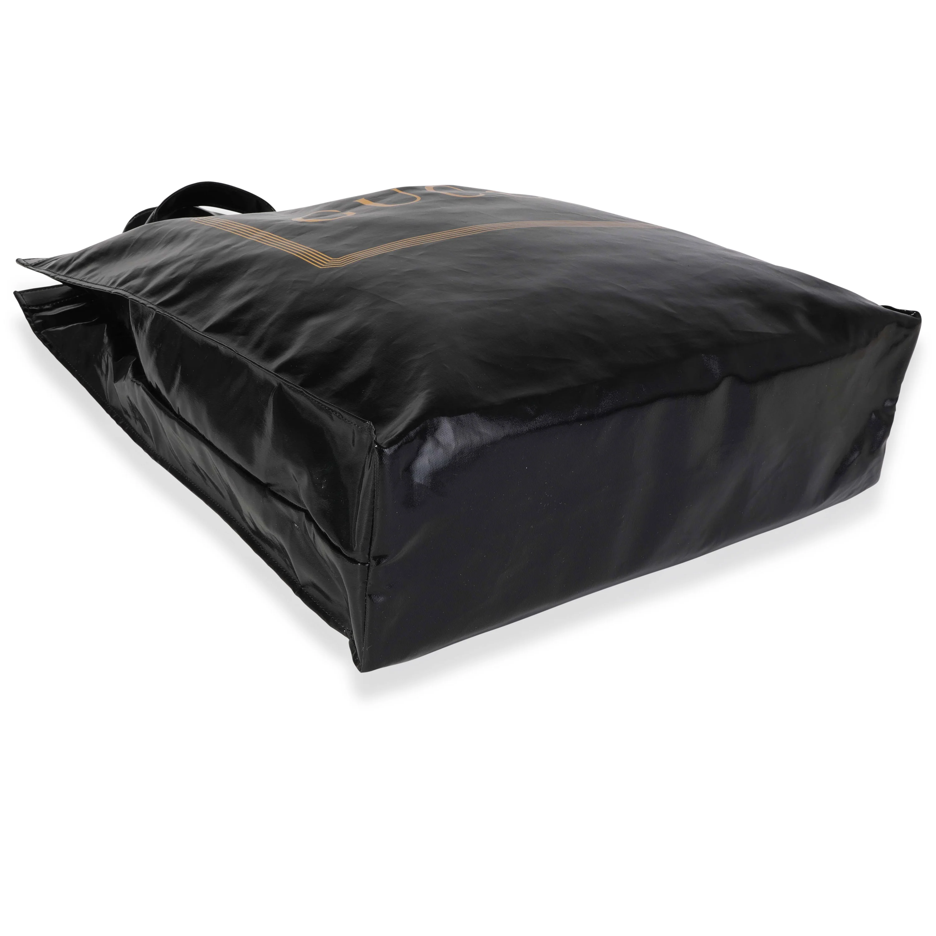Black & Gold Coated Canvas Montecarlo Tote - Image 6