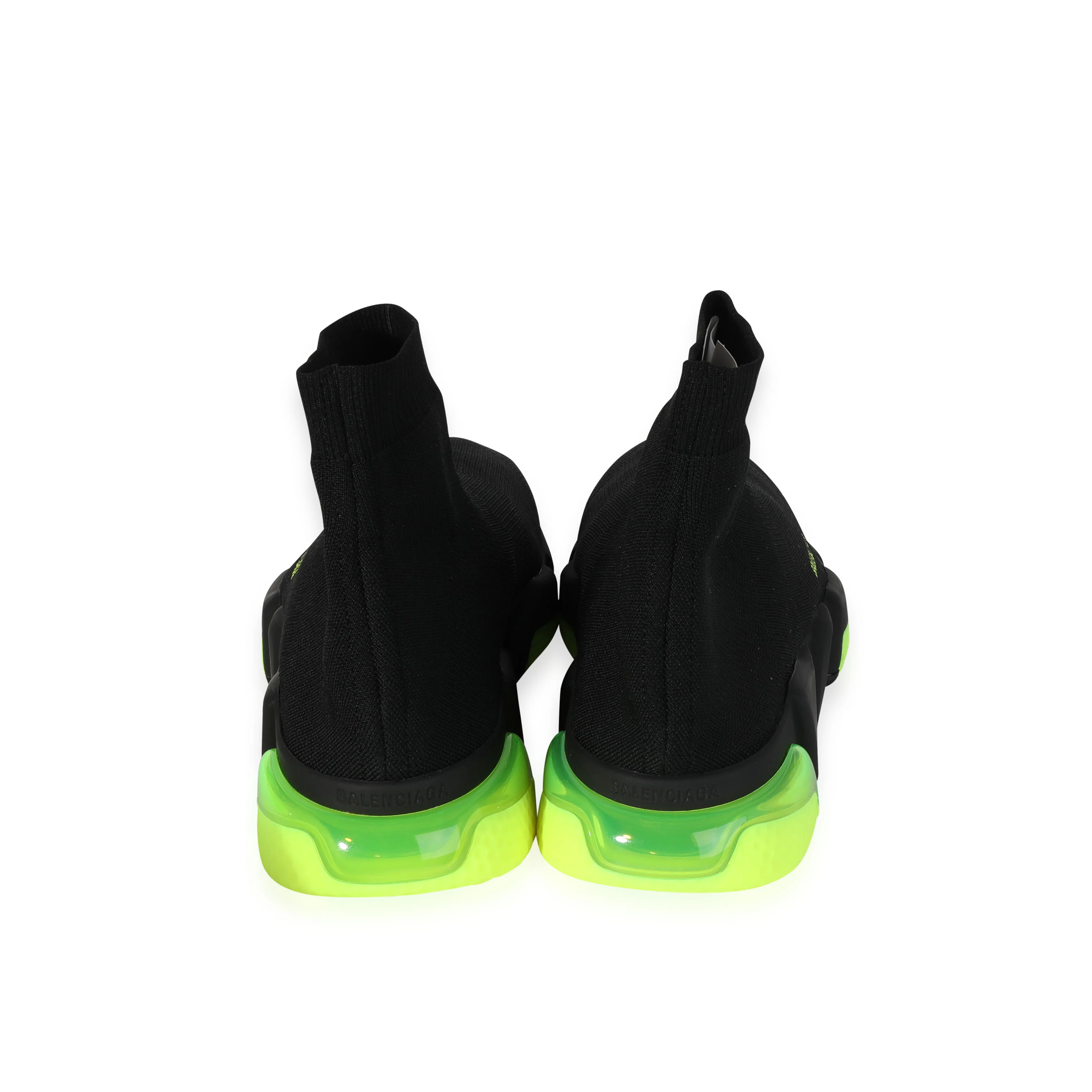 Balenciaga - Balenciaga Speed Trainer Clear Sole - Black Yellow Fluo (45 UK) - Image 4