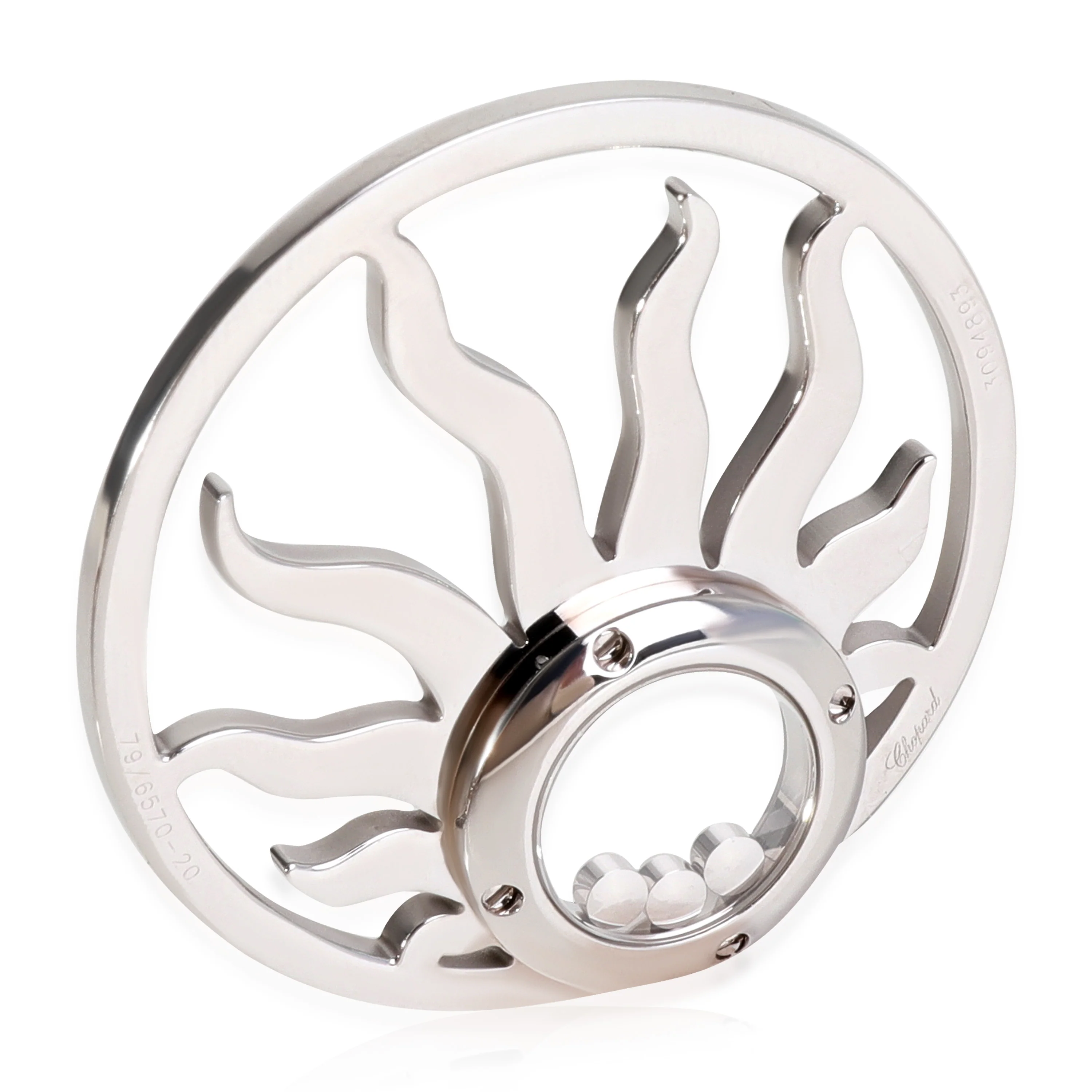 Chopard Happy Diamonds Sun Pendant in 18k White Gold 0.09 CTW - Image 3