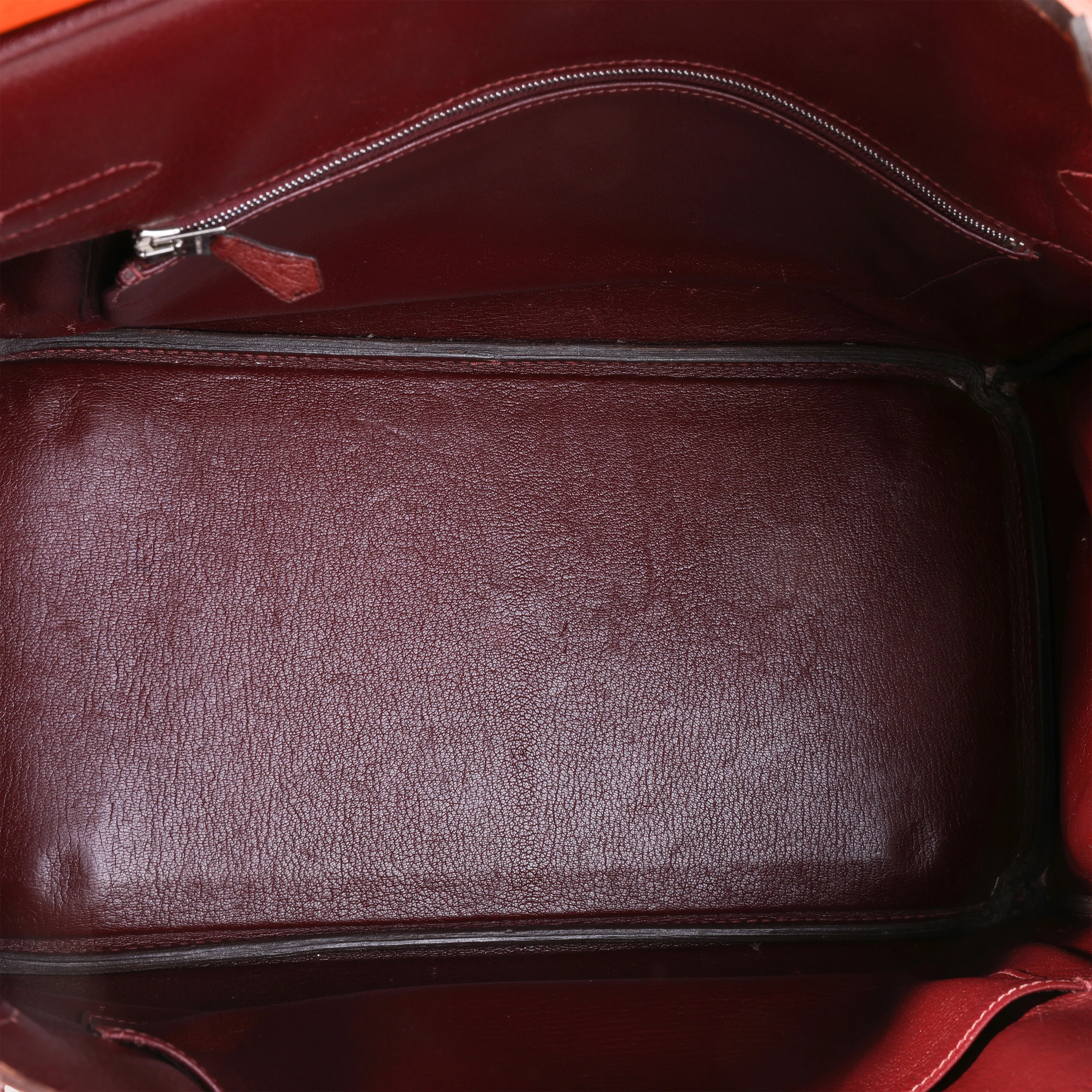 Rouge Vif Tangerine Rouge H Ostrich Birkin 35 PHW - Image 4