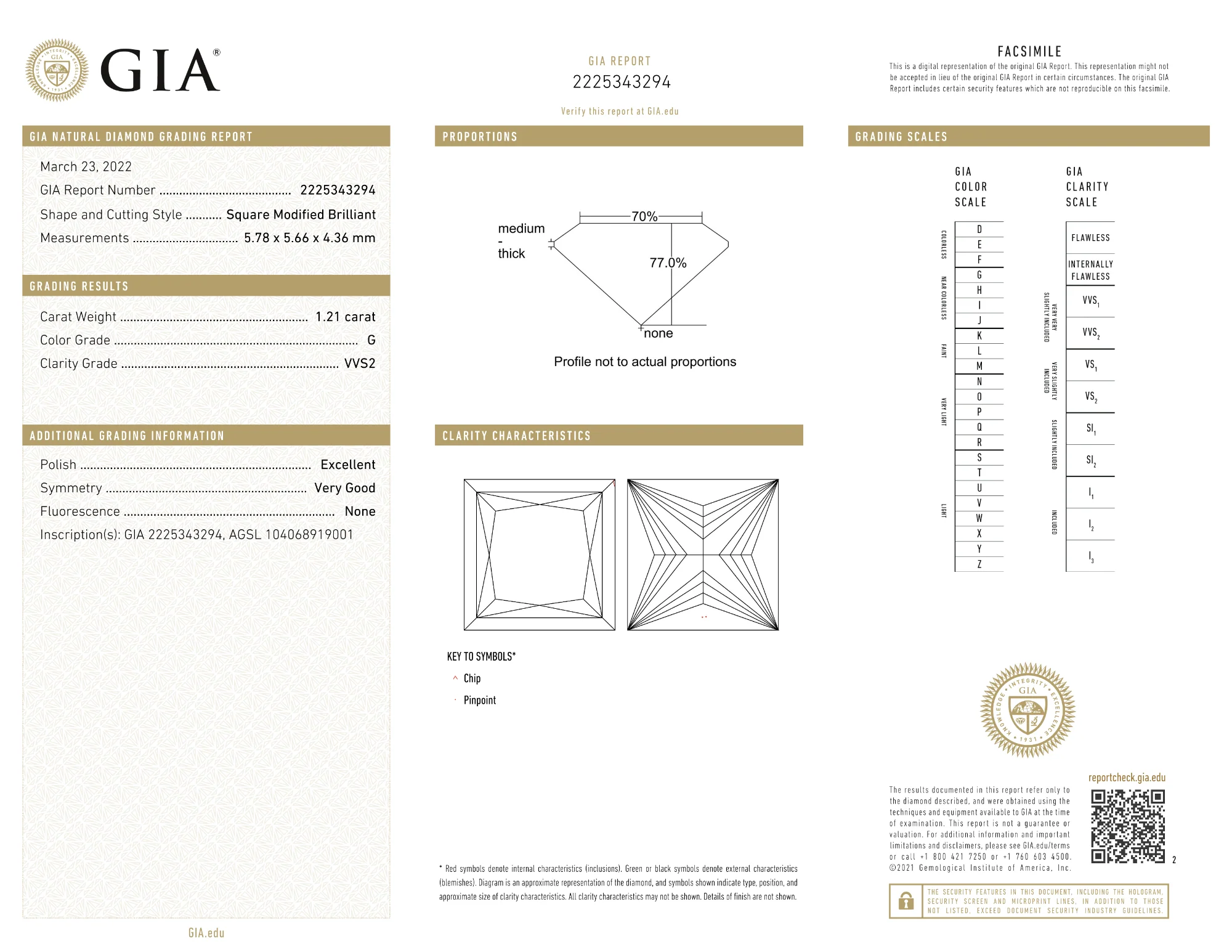 GIA Certified 1.21 Ct Princess cut G VVS2 Loose Diamond - Image 2