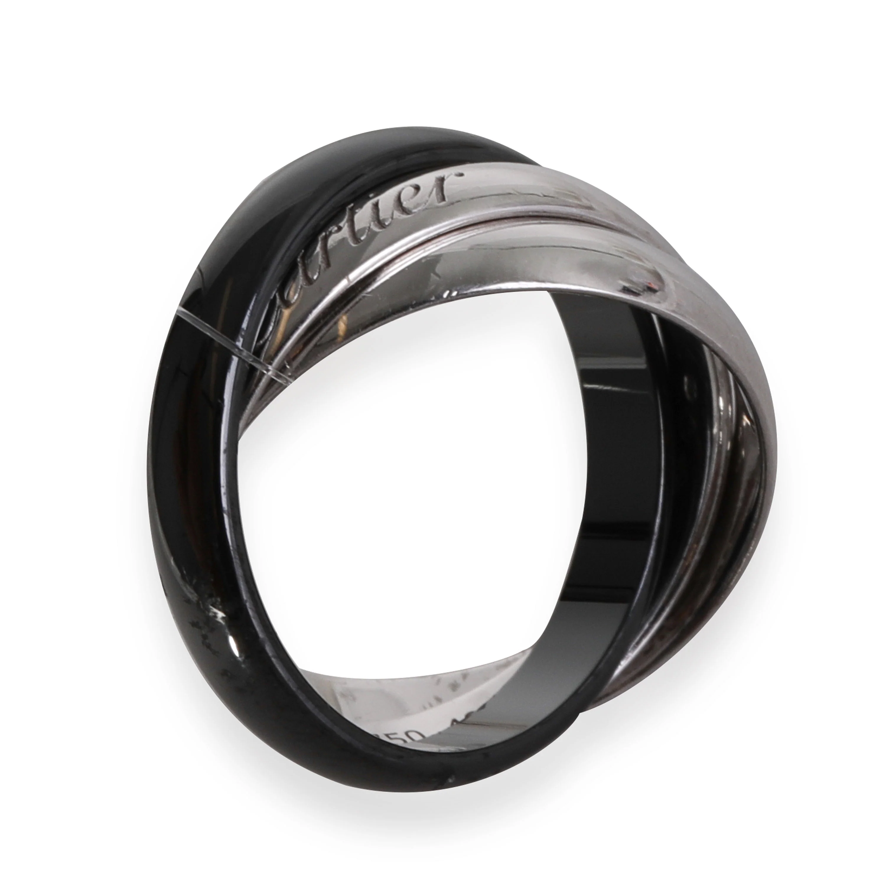 Cartier Trinity Ring in 18k White Gold/Ceramic - Image 2