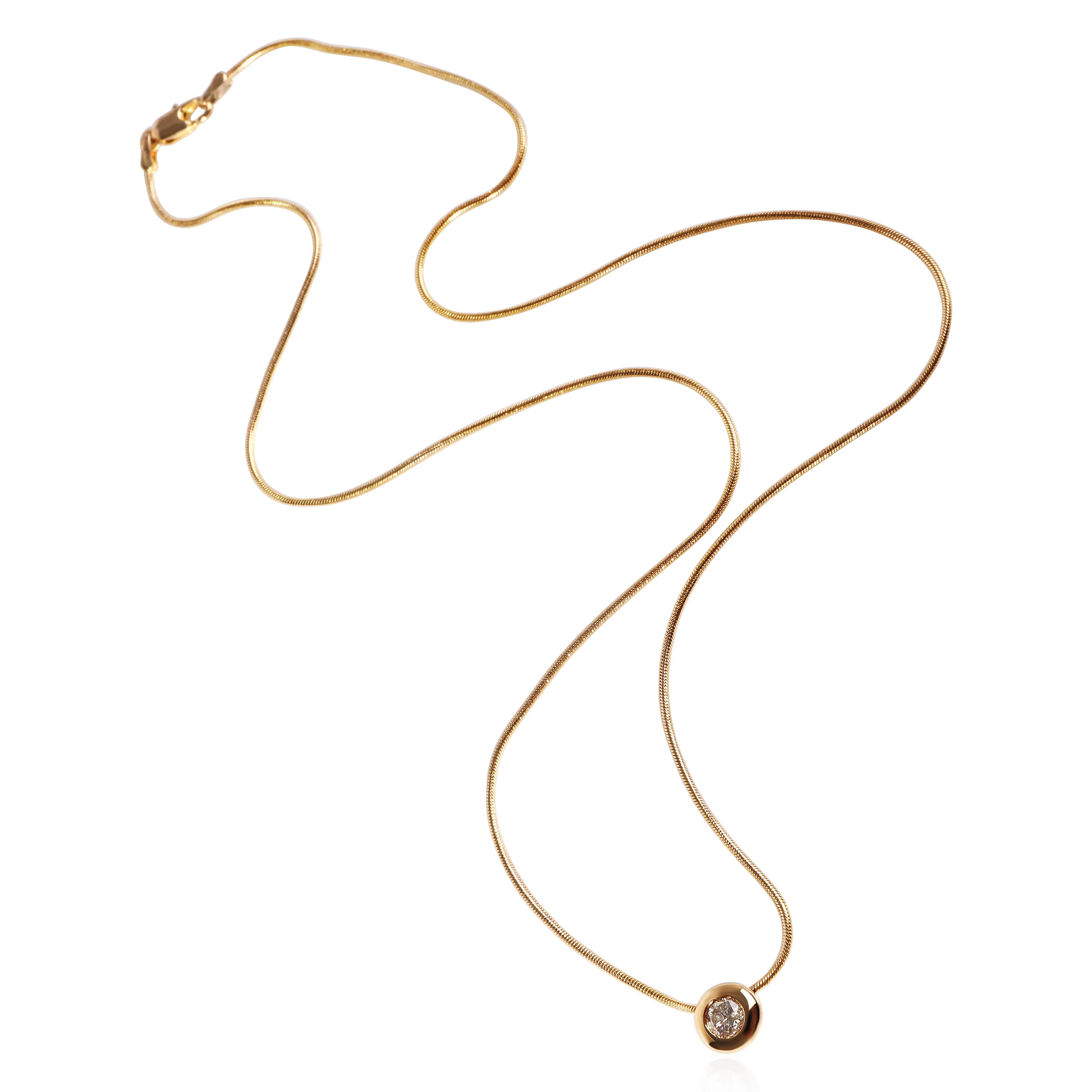 Diamond Solitaire Pendant in 14k Yellow Gold (0.25 ctw) - Image 3