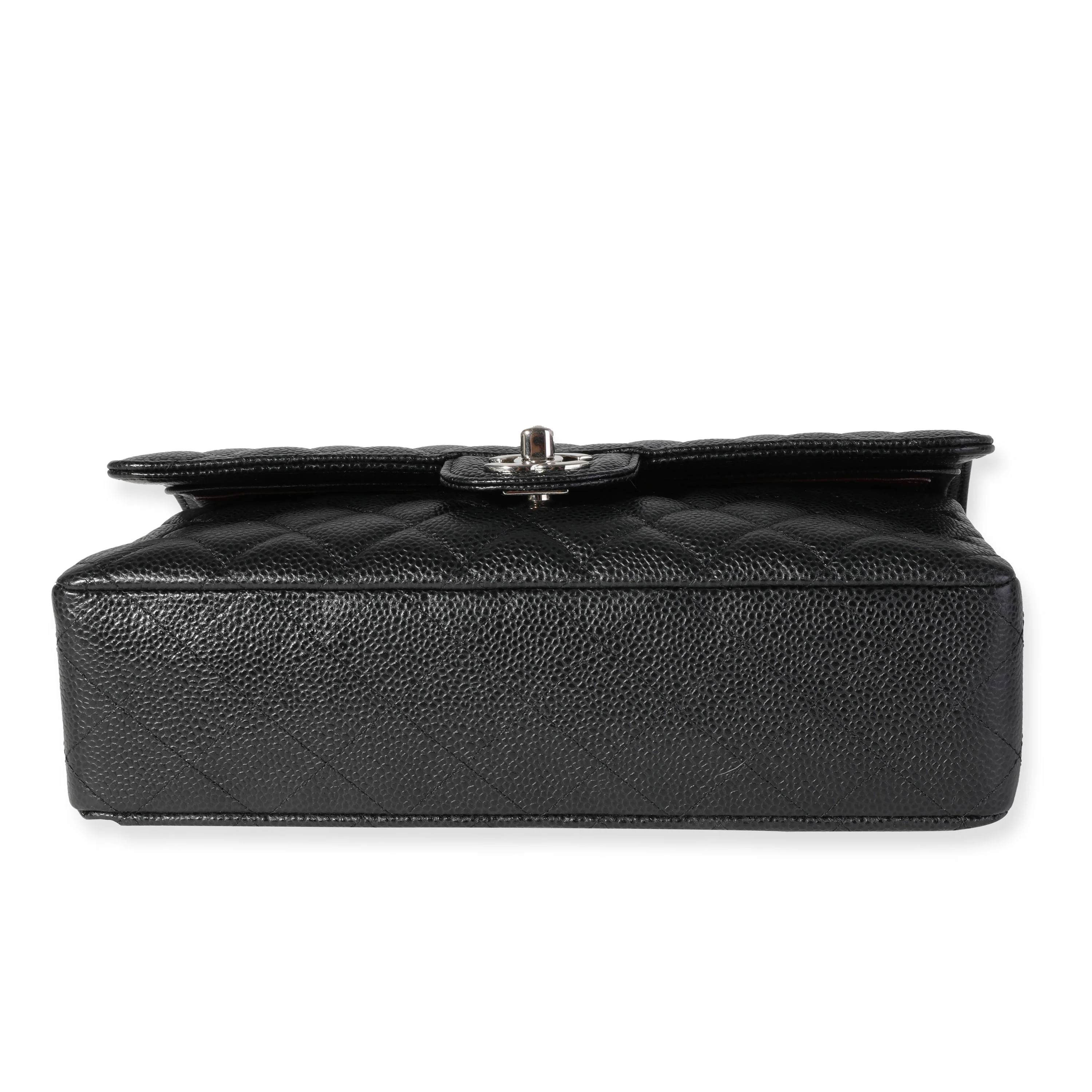 Chanel Black Quilted Caviar Medium Classic Double Flap Bag - Image 5