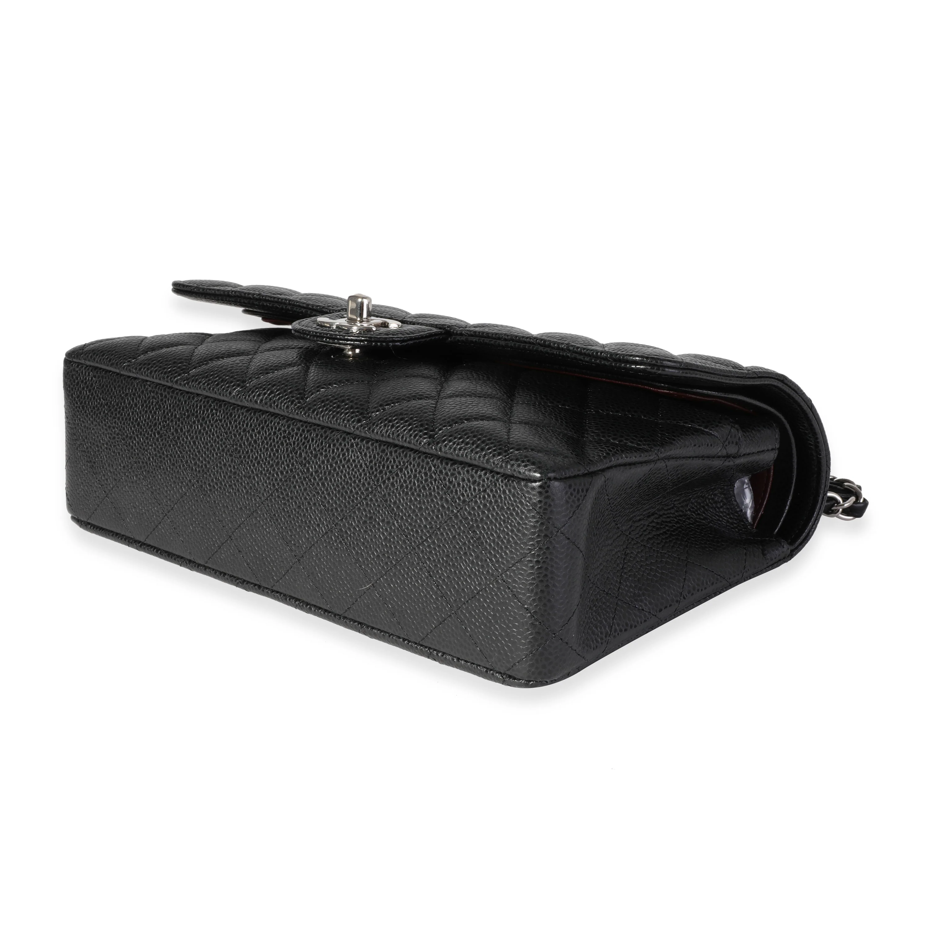 Chanel Black Quilted Caviar Medium Classic Double Flap Bag - Image 7