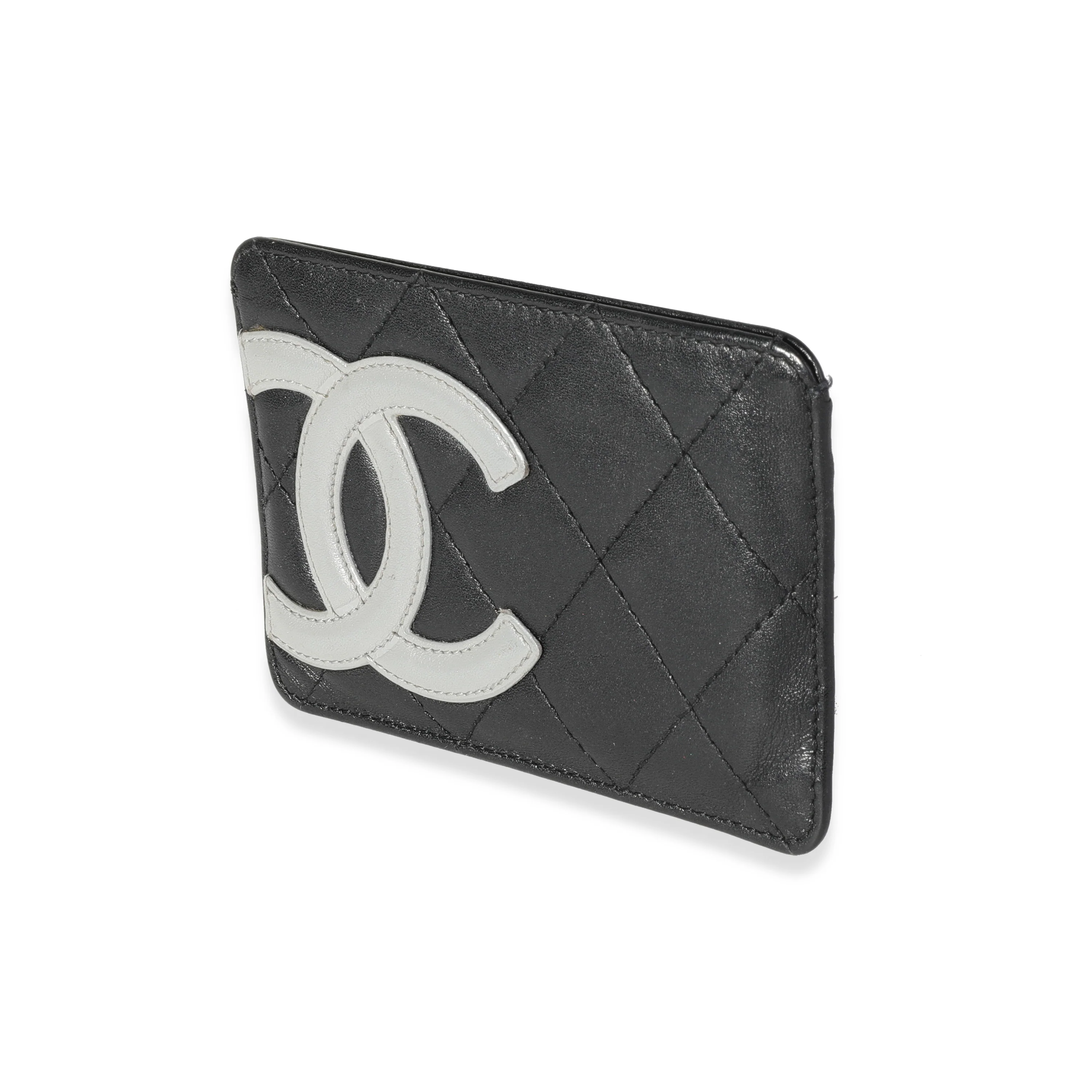 Chanel Black Quilted Lambskin Ligne Cambon Card Holder - Image 2