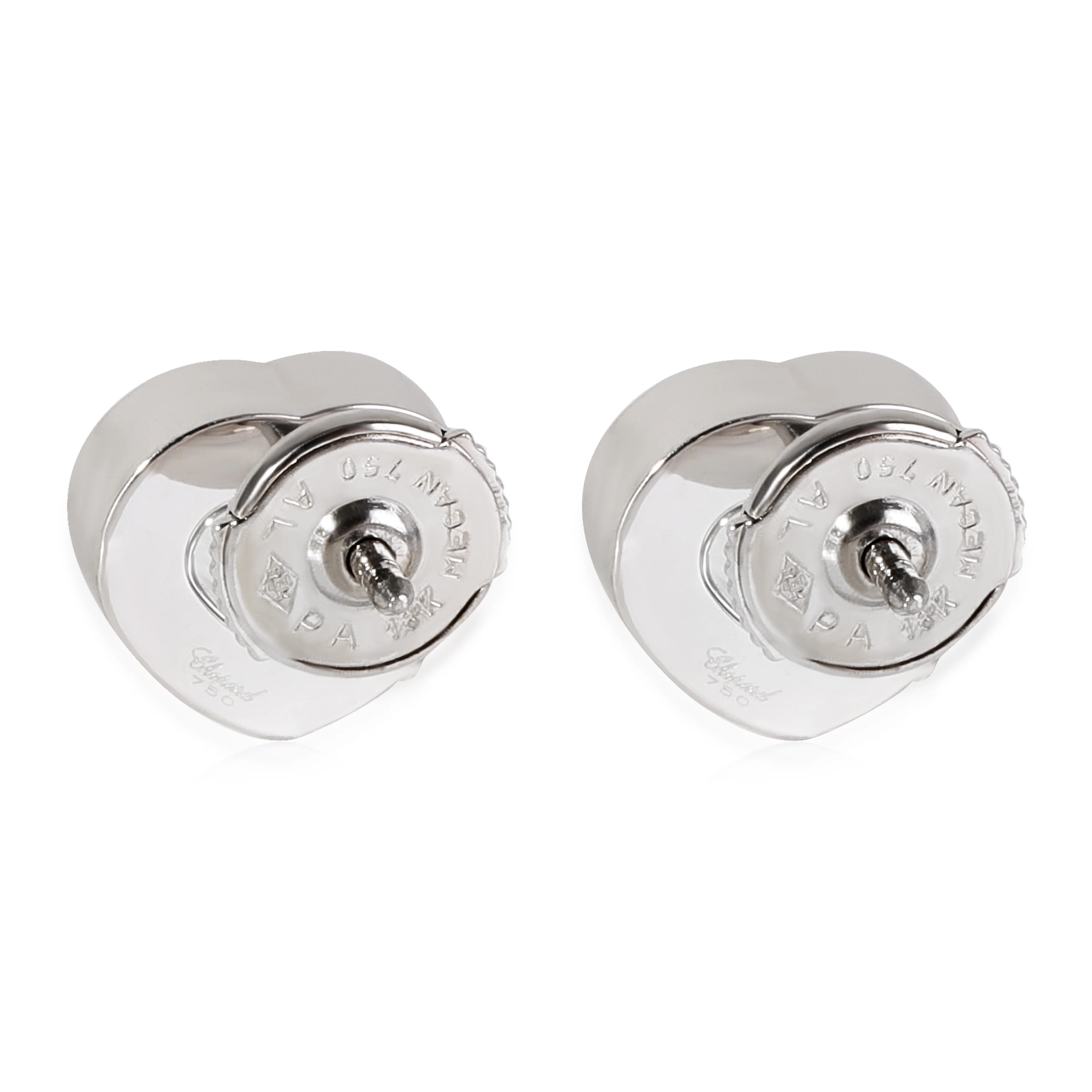 Chopard Happy Heart Diamond Earring in 18k White Gold 0.58 CTW - Image 3