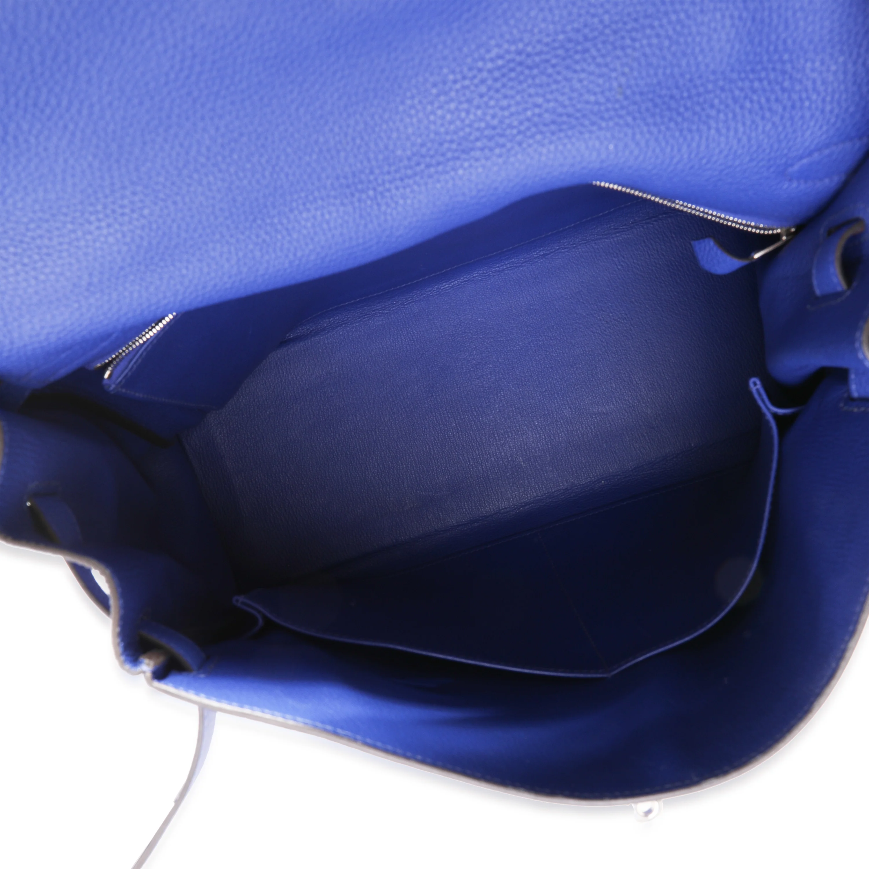 Hermès Bleu Electrique Togo Retourne Kelly 35 PHW - Image 7