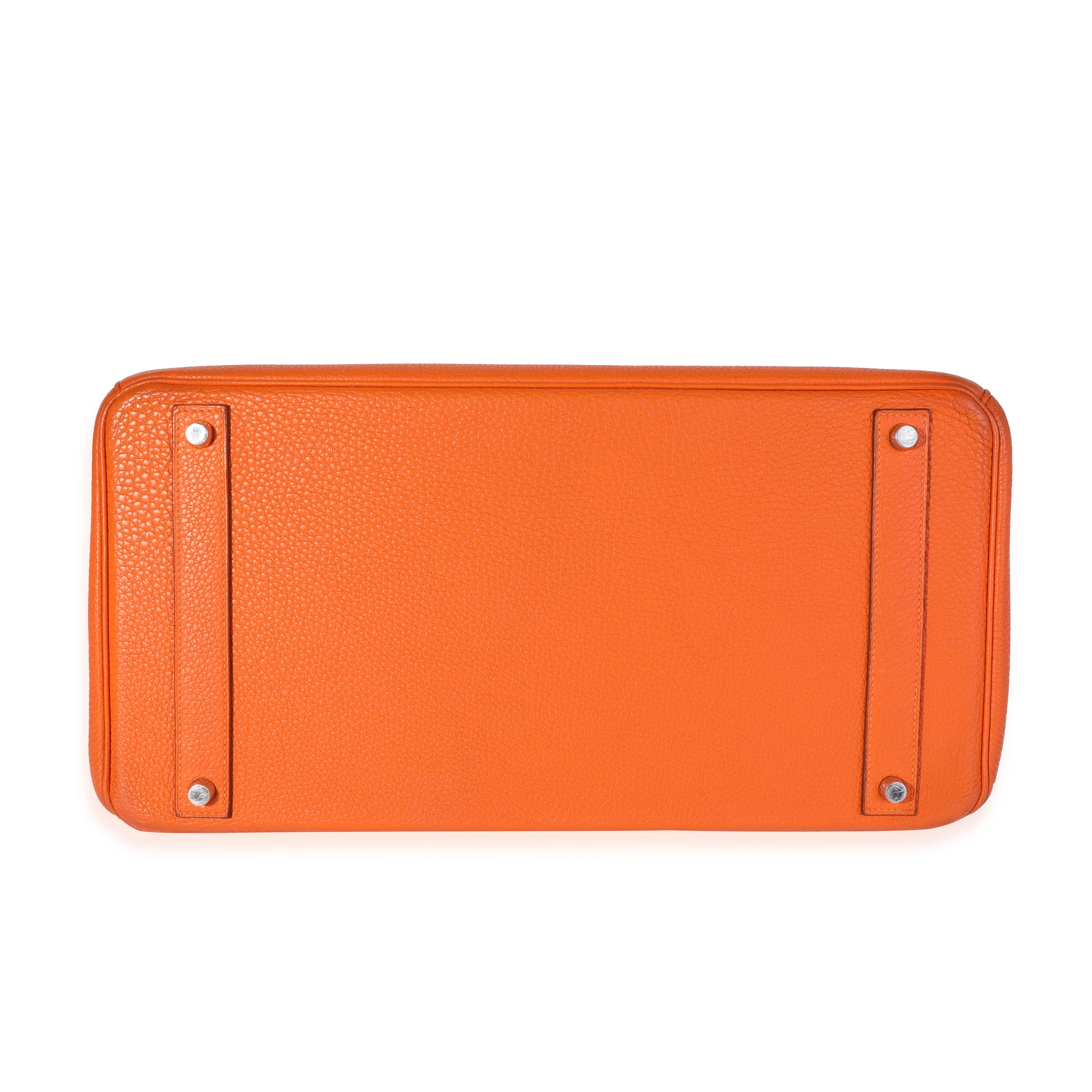 Hermès Orange Togo Birkin 40 PHW - Image 4