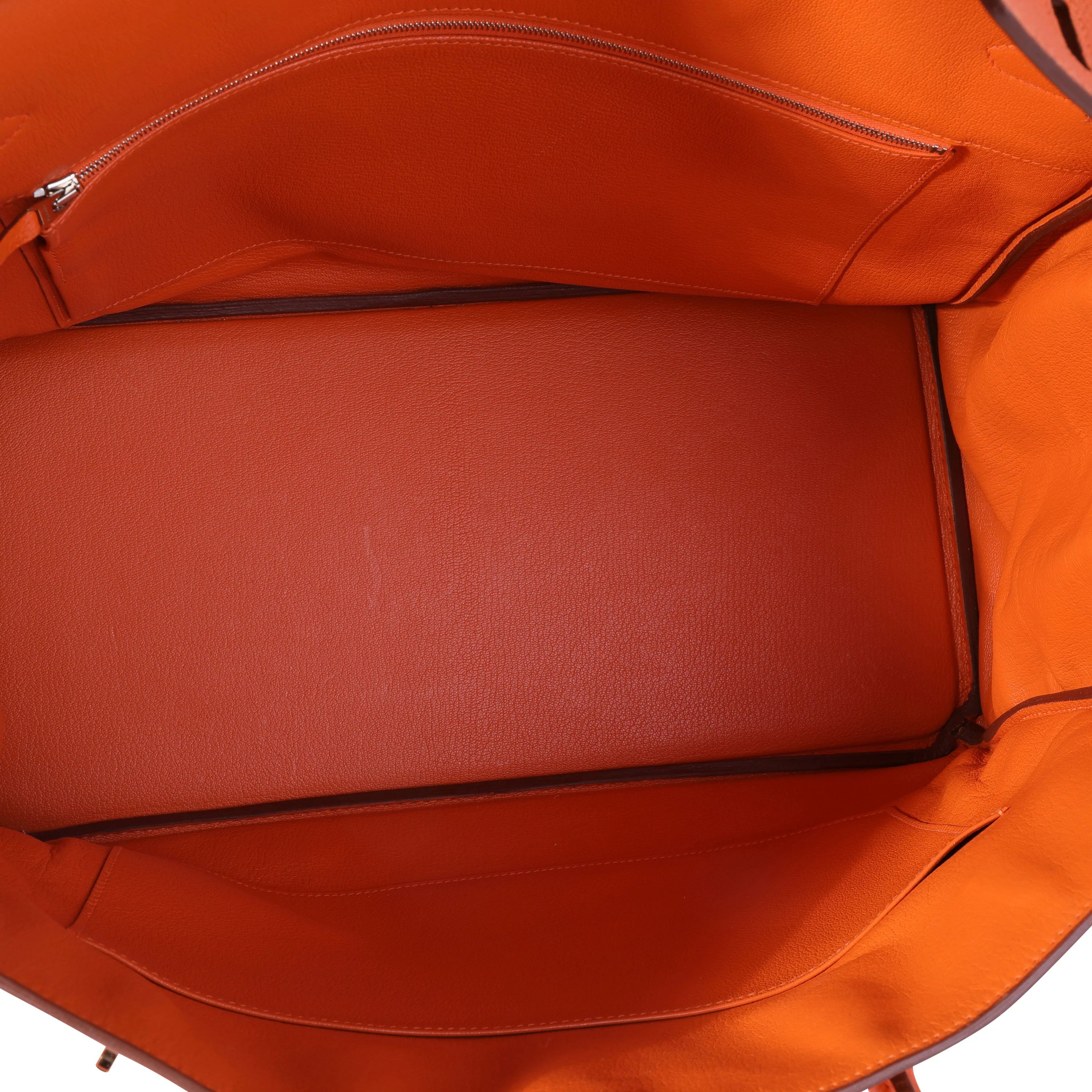 Hermès Orange Togo Birkin 40 PHW - Image 7