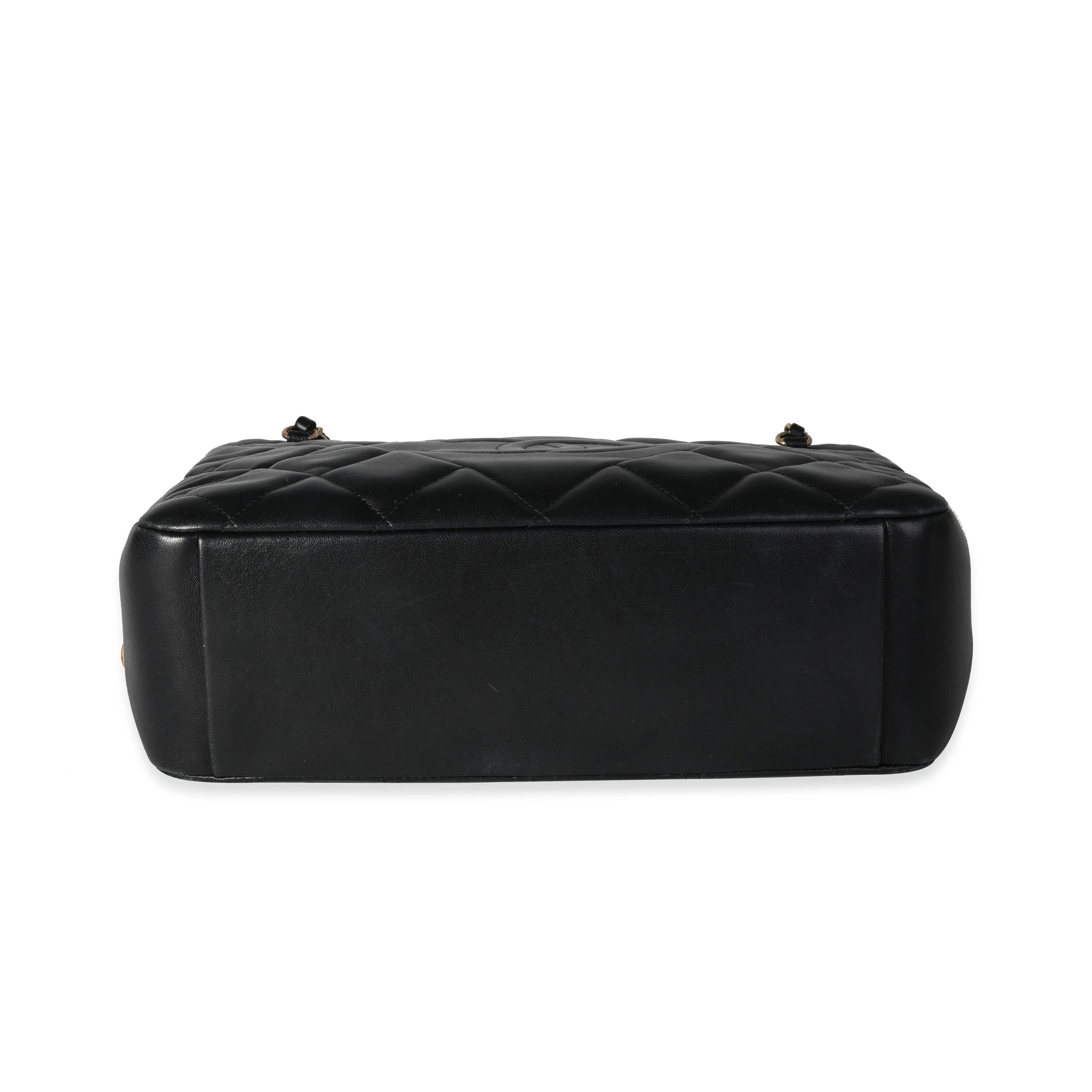 Chanel Black Quilted Lambskin Diamond Camera Bag - Image 3