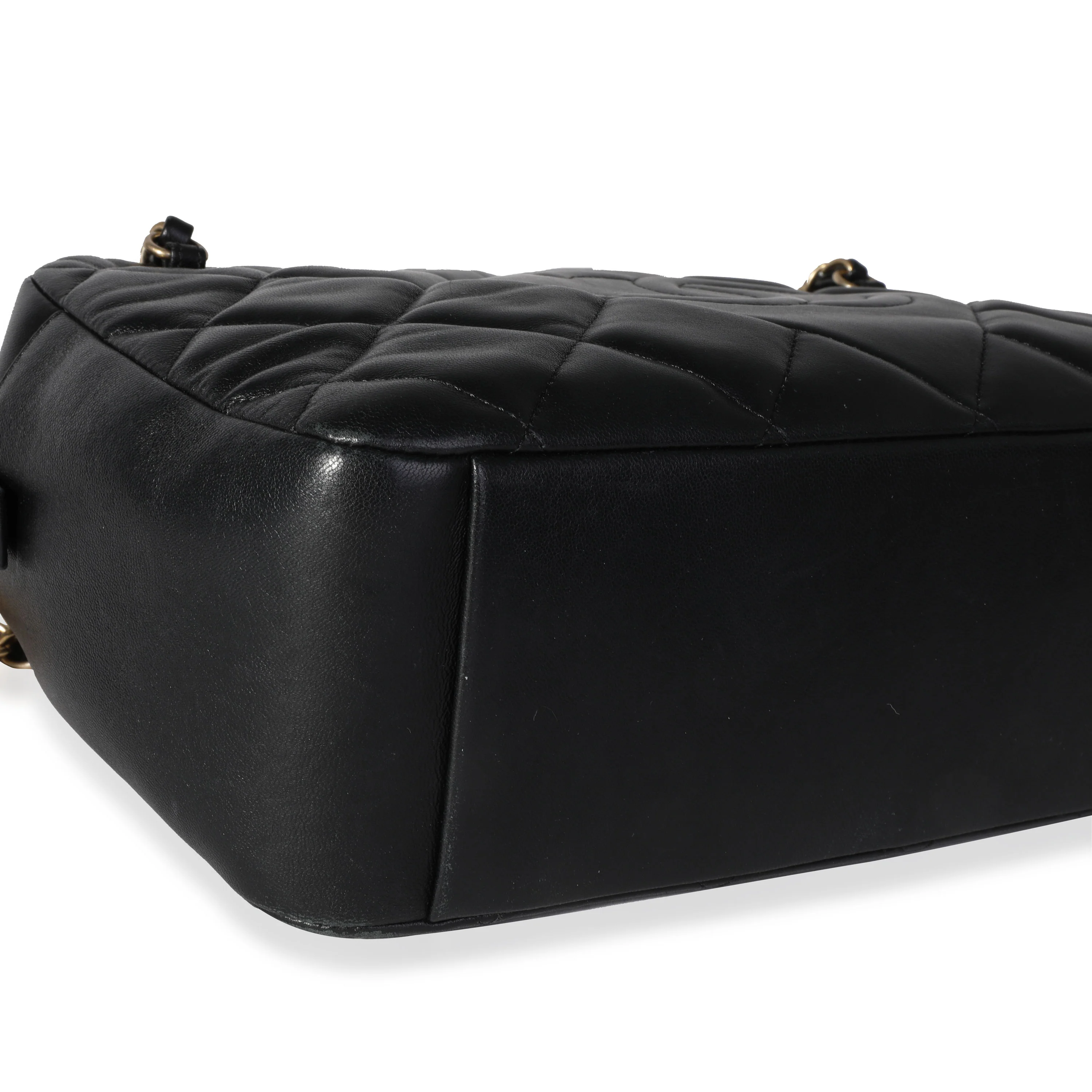 Chanel Black Quilted Lambskin Diamond Camera Bag - Image 5