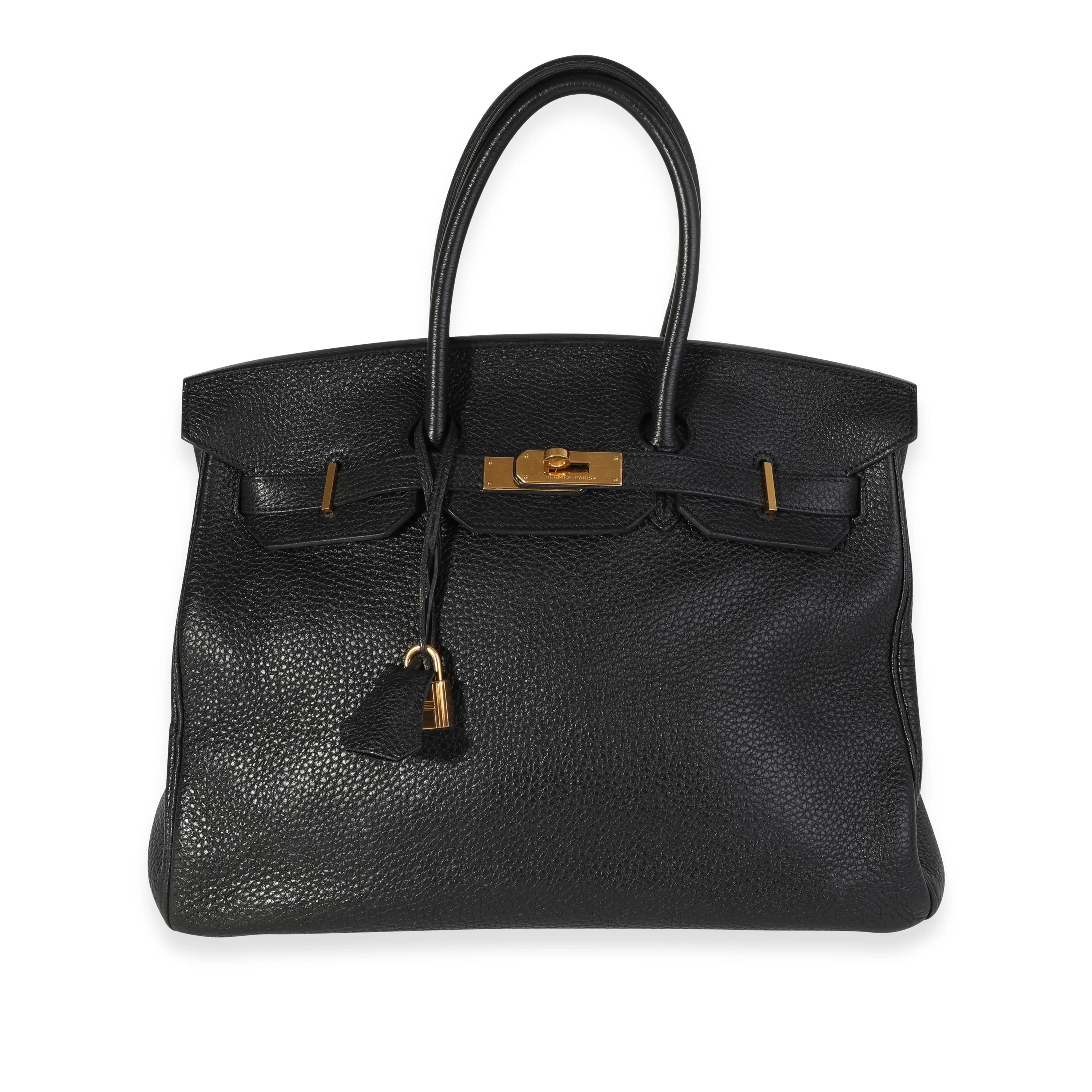 Hermès Black Clemence Birkin 35 GHW