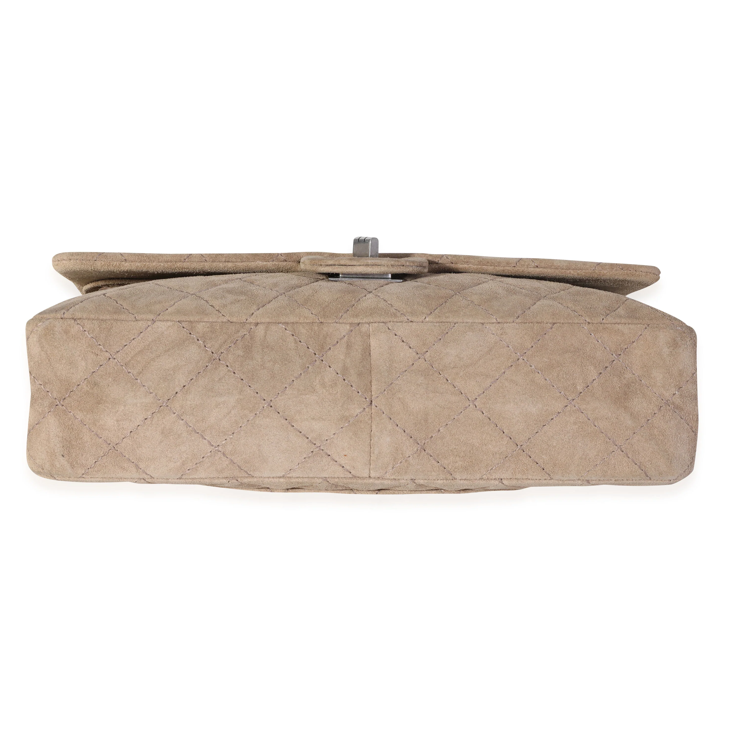 Chanel Beige Suede Calfskin 2.55 Reissue 226 Double Flap Bag - Image 5