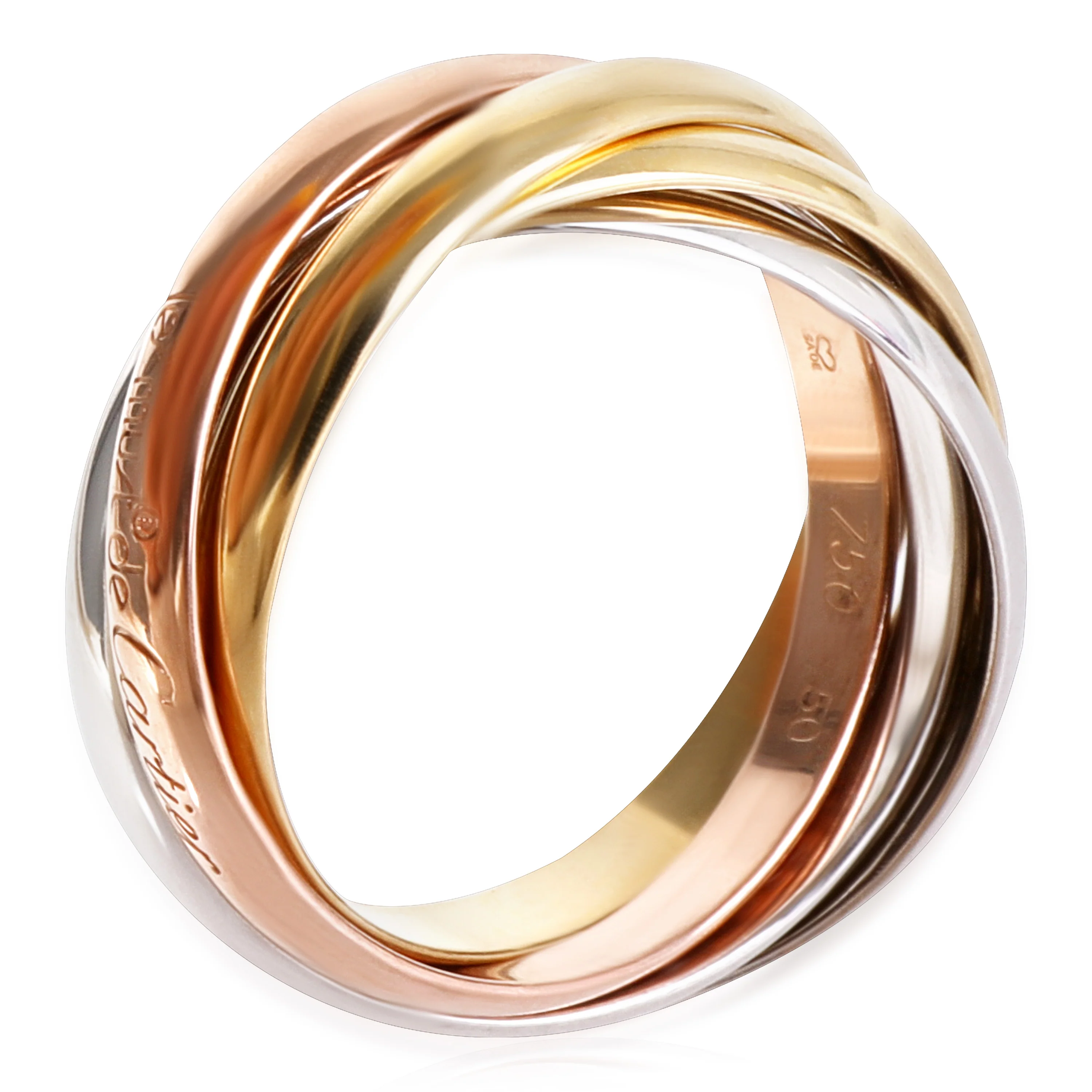 Cartier Trinity Vintage  Ring in 18k 3 Tone Gold - Image 3
