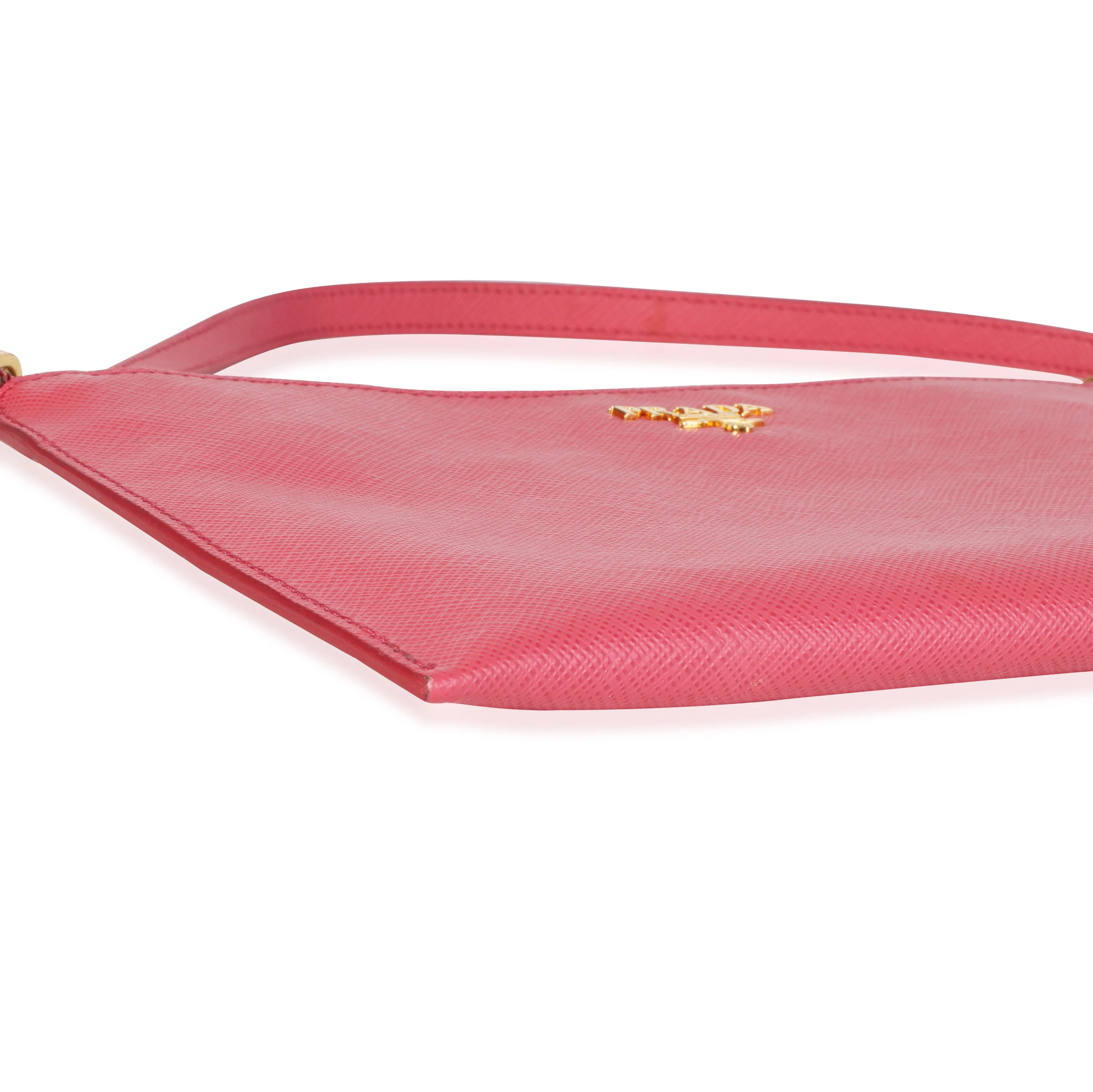 Prada Pink Saffiano Leather Wristlet - Image 6