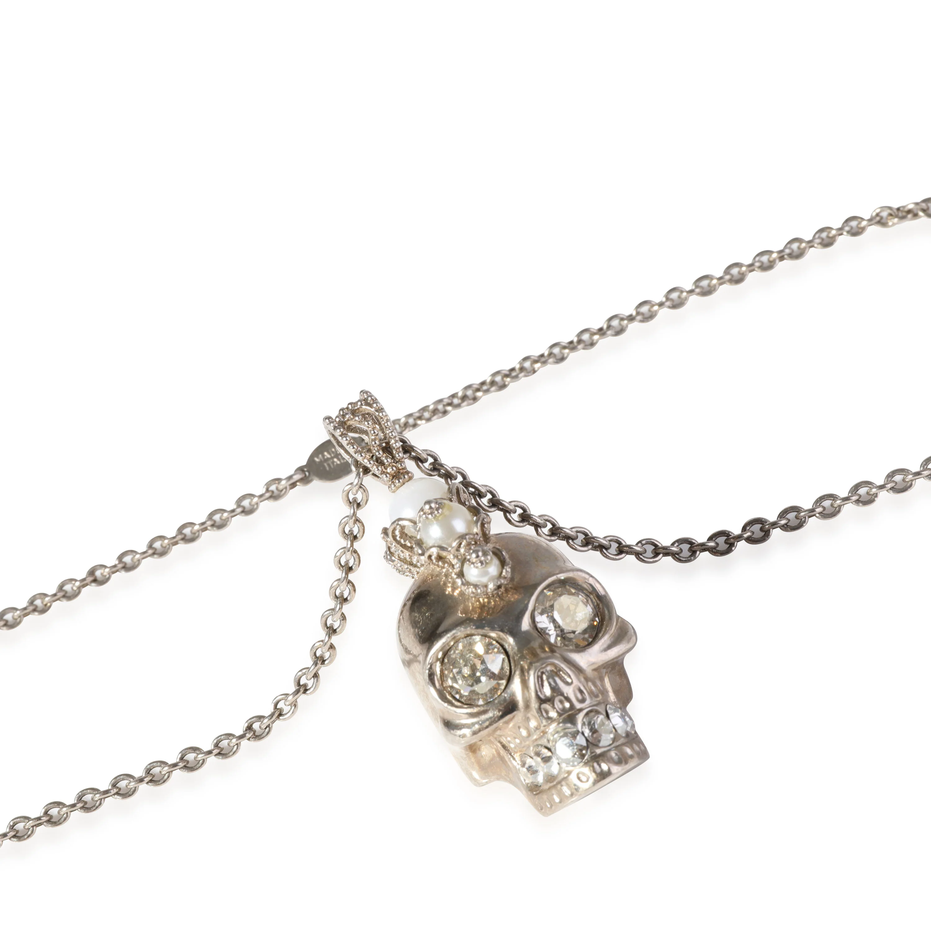 Alexander McQueen Skull Pendant with Faux Crystals - Image 3