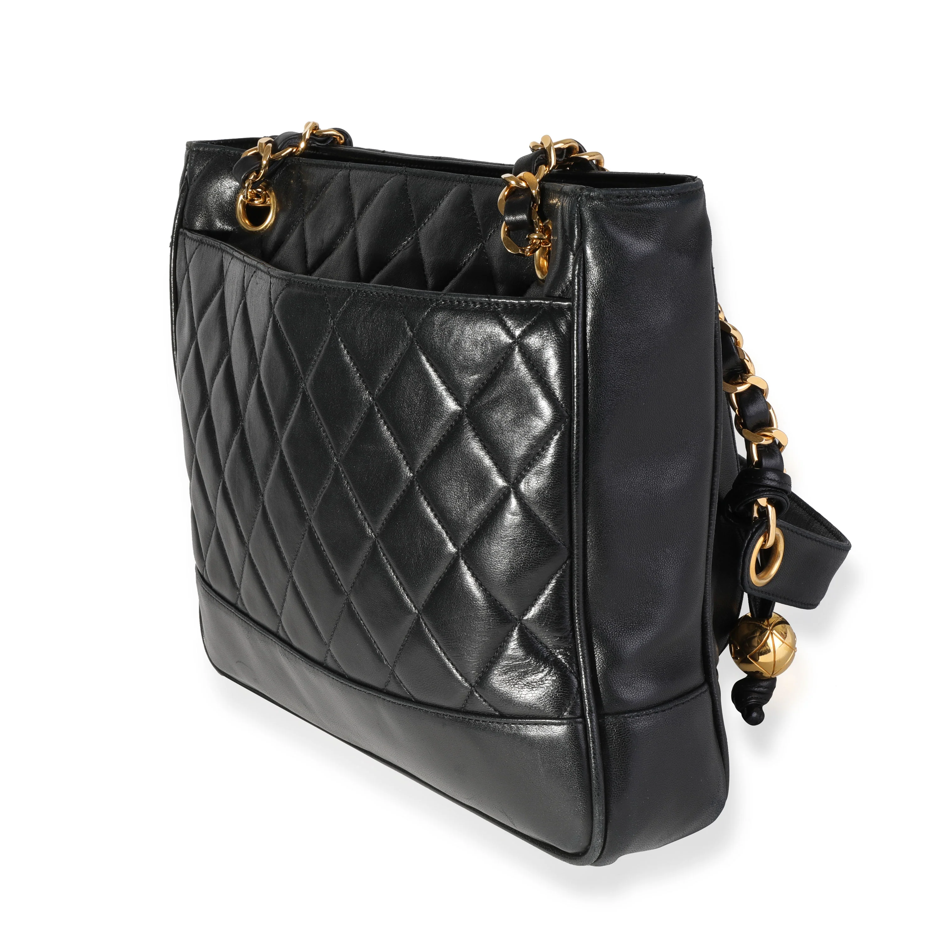 Chanel Vintage Black Quilted Lambskin Shoulder Bag - Image 2