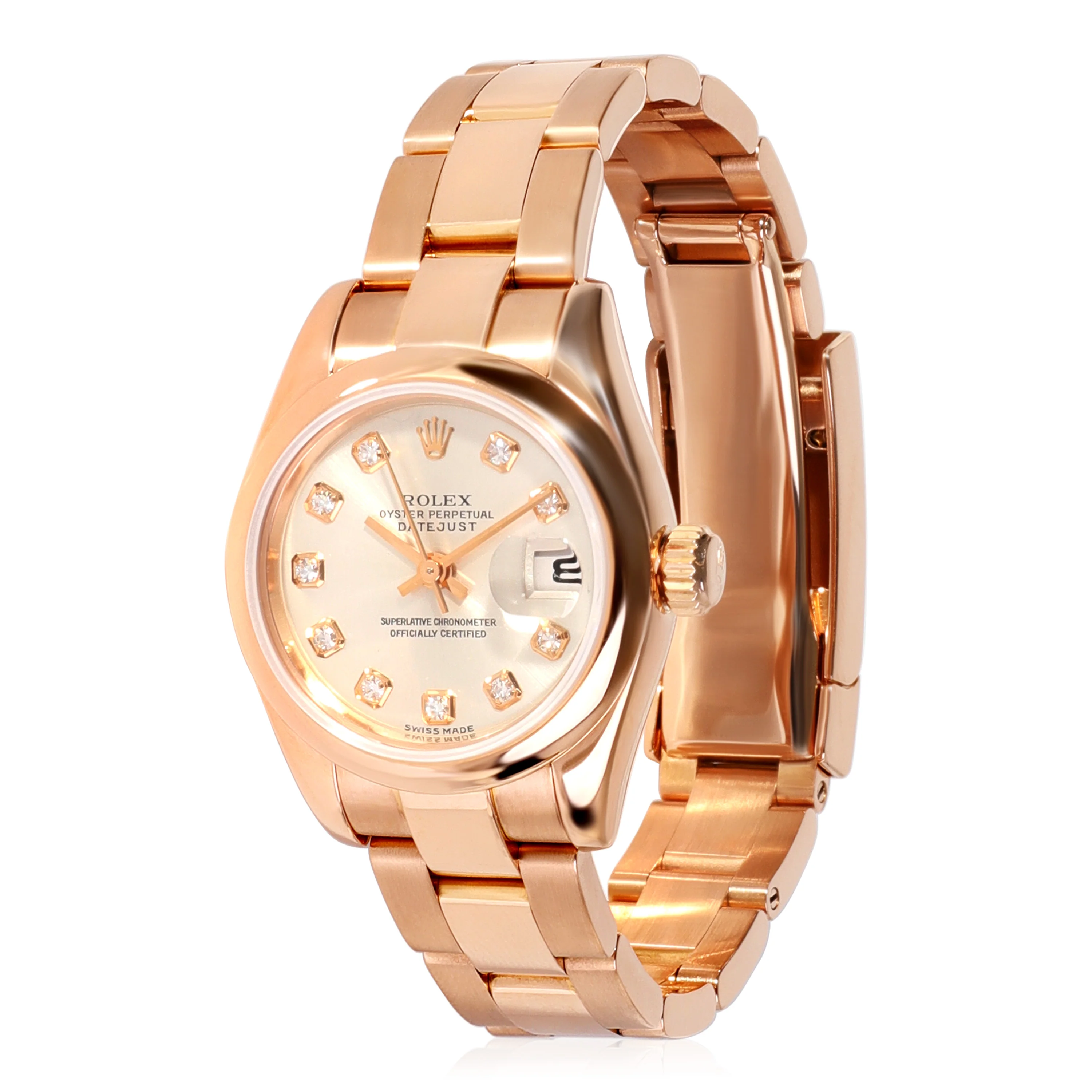 Rolex Datejust 179165 Womens Watch in 18kt Rose Gold