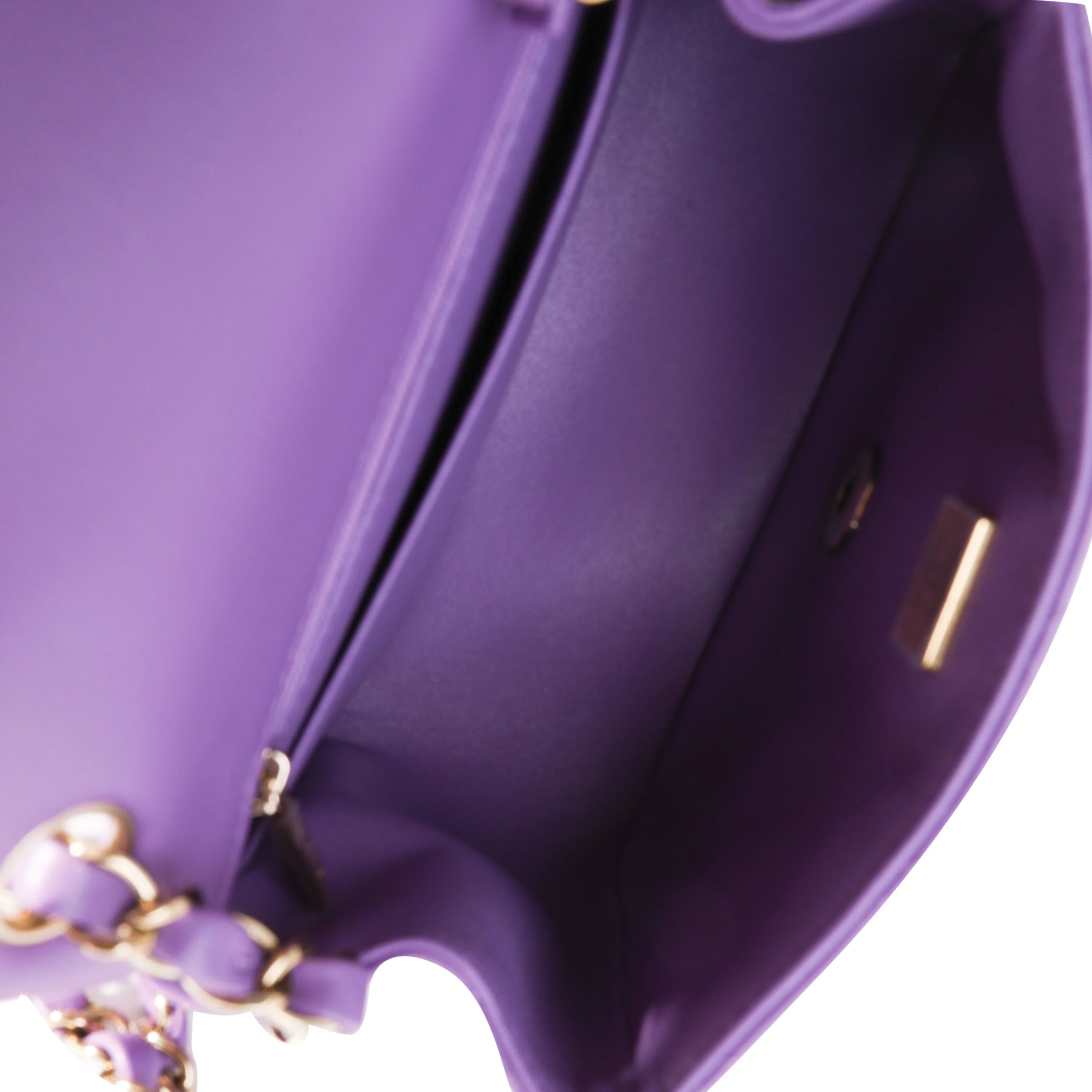 Purple Quilted Lambskin Classic Square Mini Flap Bag - Image 8