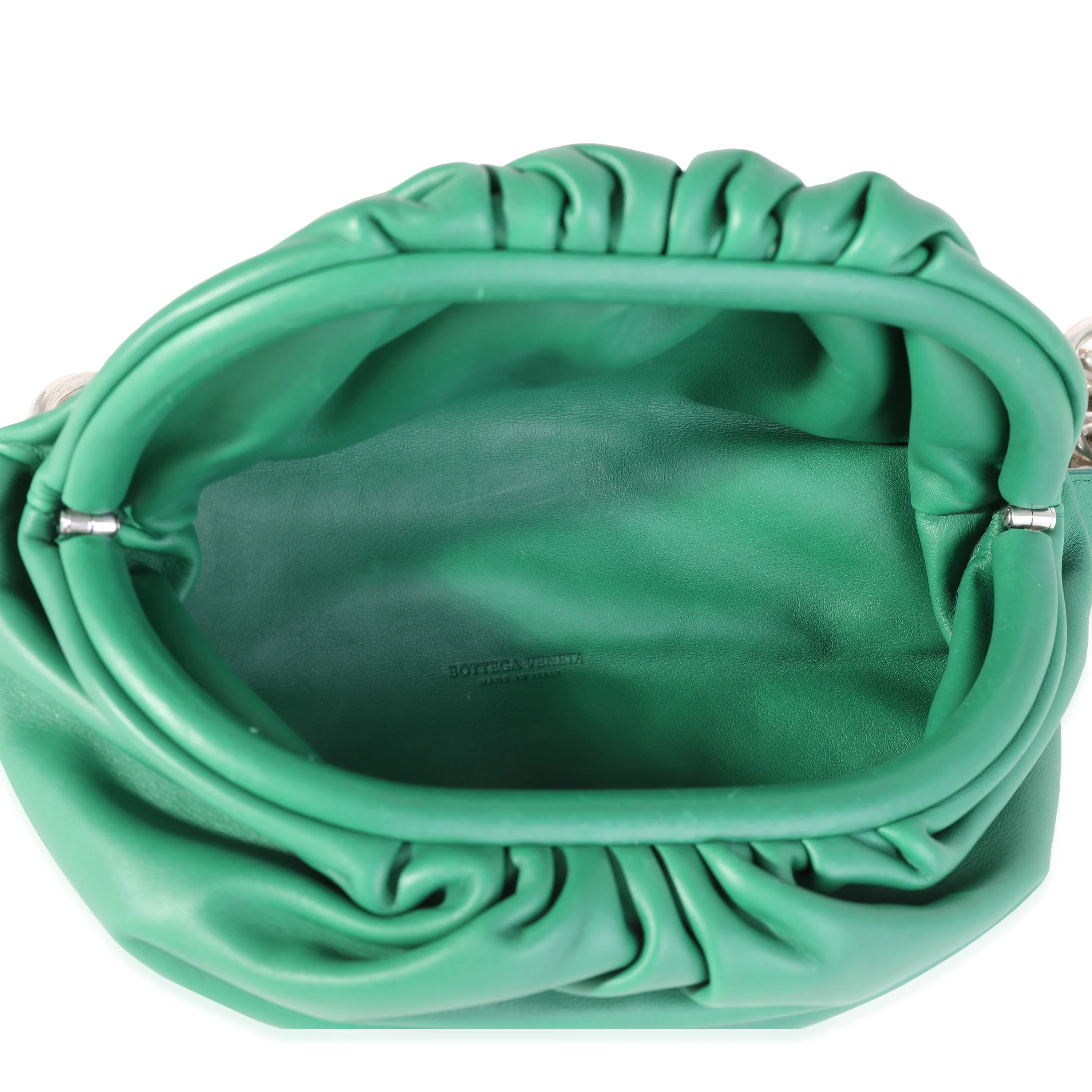 Green Nappa Belt Chain Pouch - Image 8