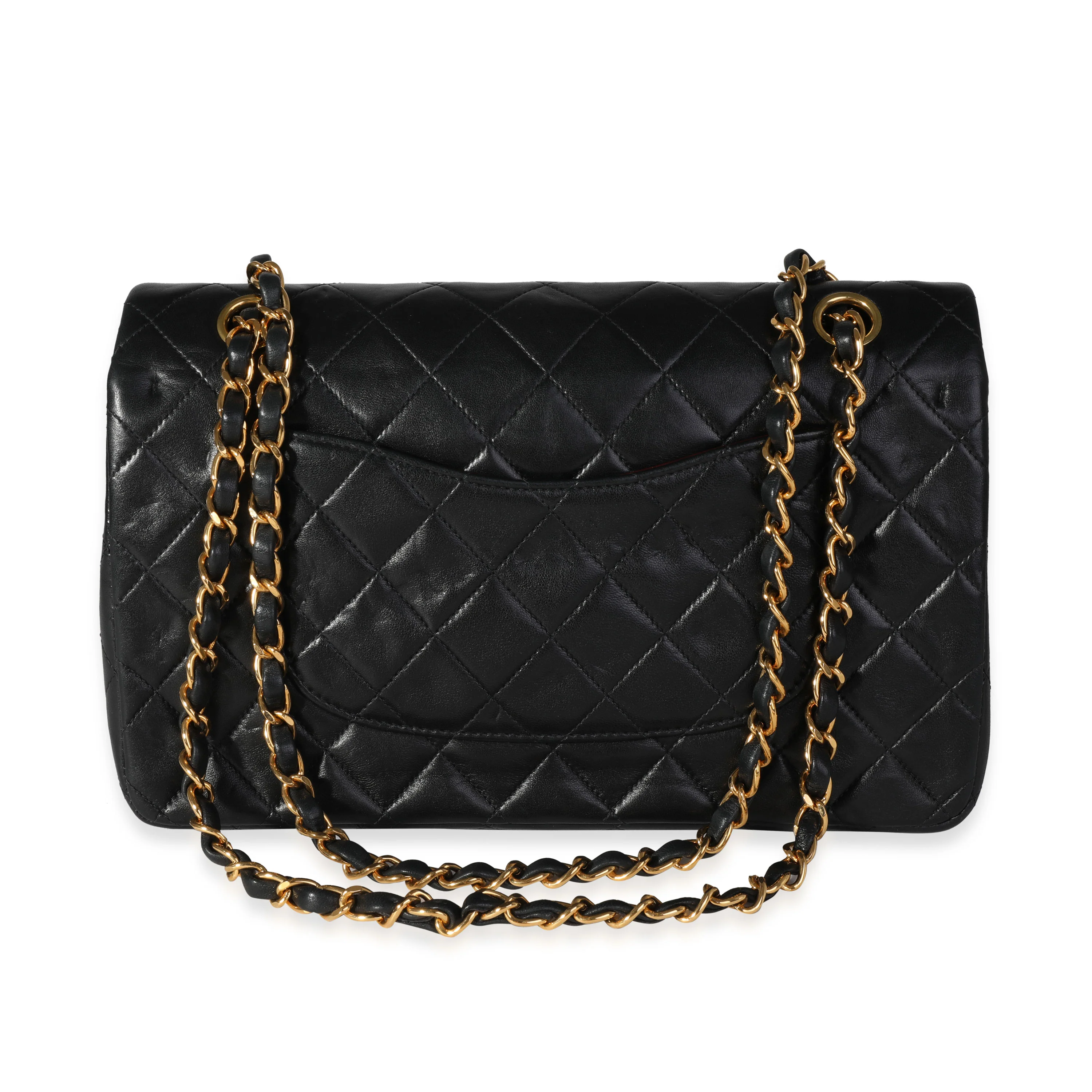 Vintage Black Quilted Lambskin Medium Classic Double Flap Bag - Image 3