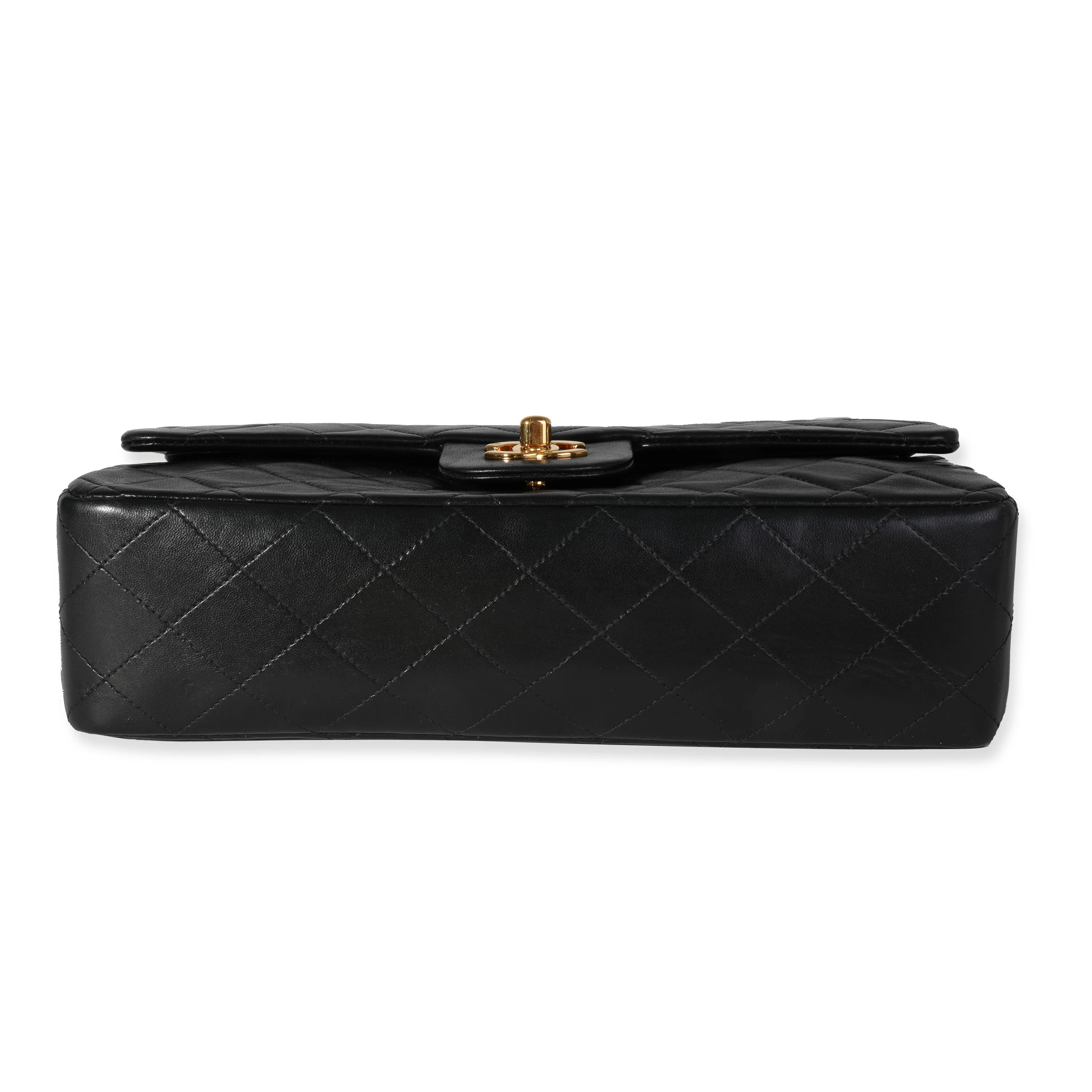 Vintage Black Quilted Lambskin Medium Classic Double Flap Bag - Image 5