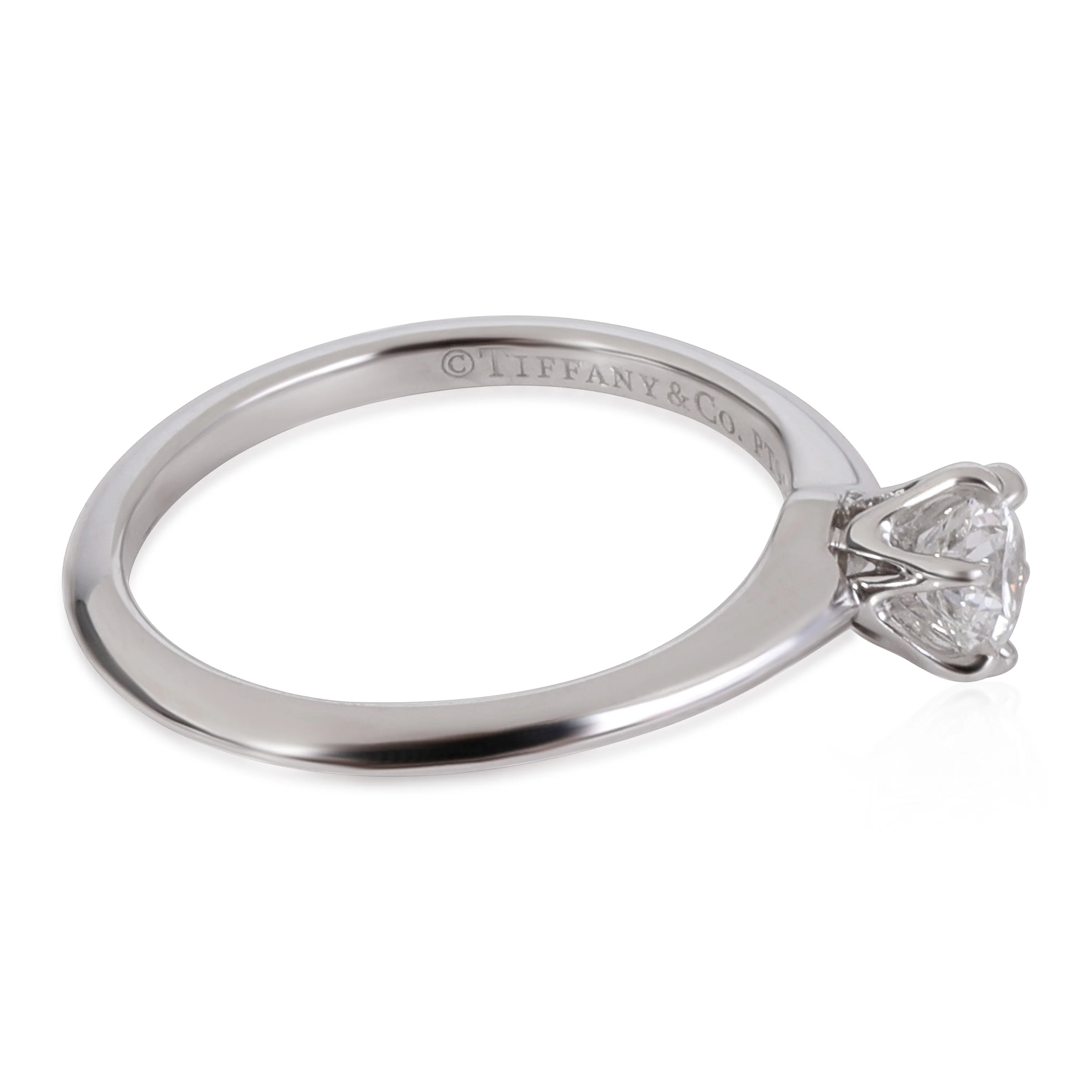 Tiffany & Co. Diamond Engagement Ring in Platinum D VS2 0.33 CTW - Image 2
