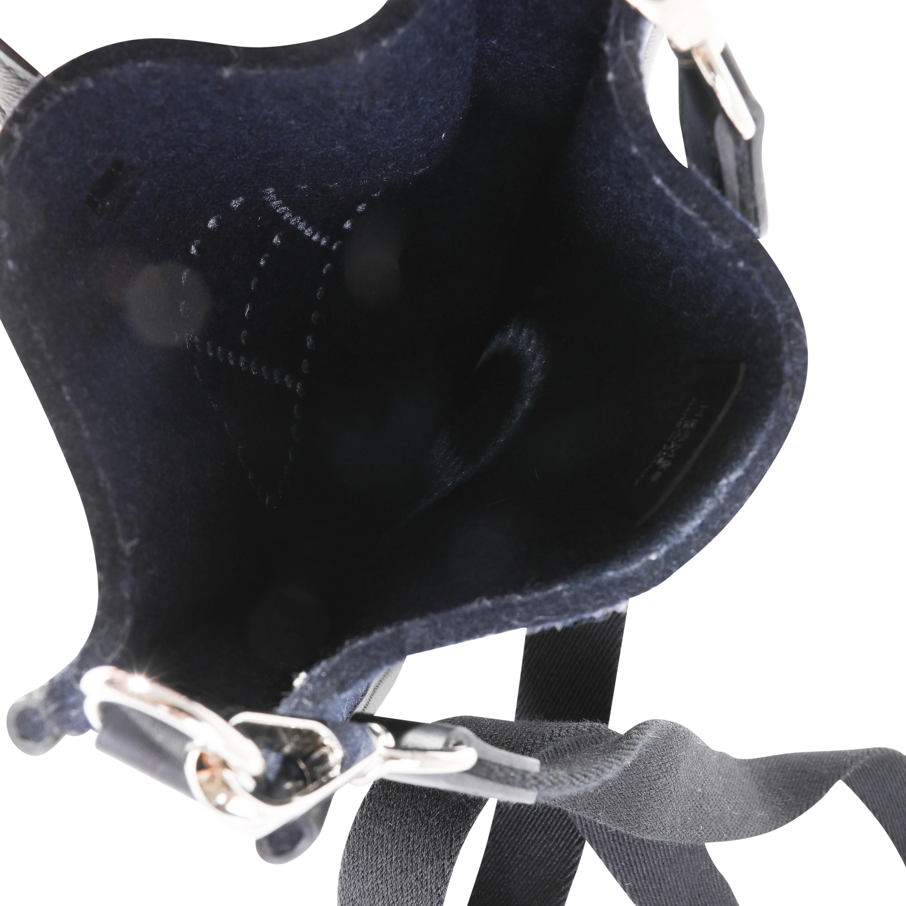 Hermès Bleu Nuit Feutre & Black Swift Evelyne TPM PHW - Image 7
